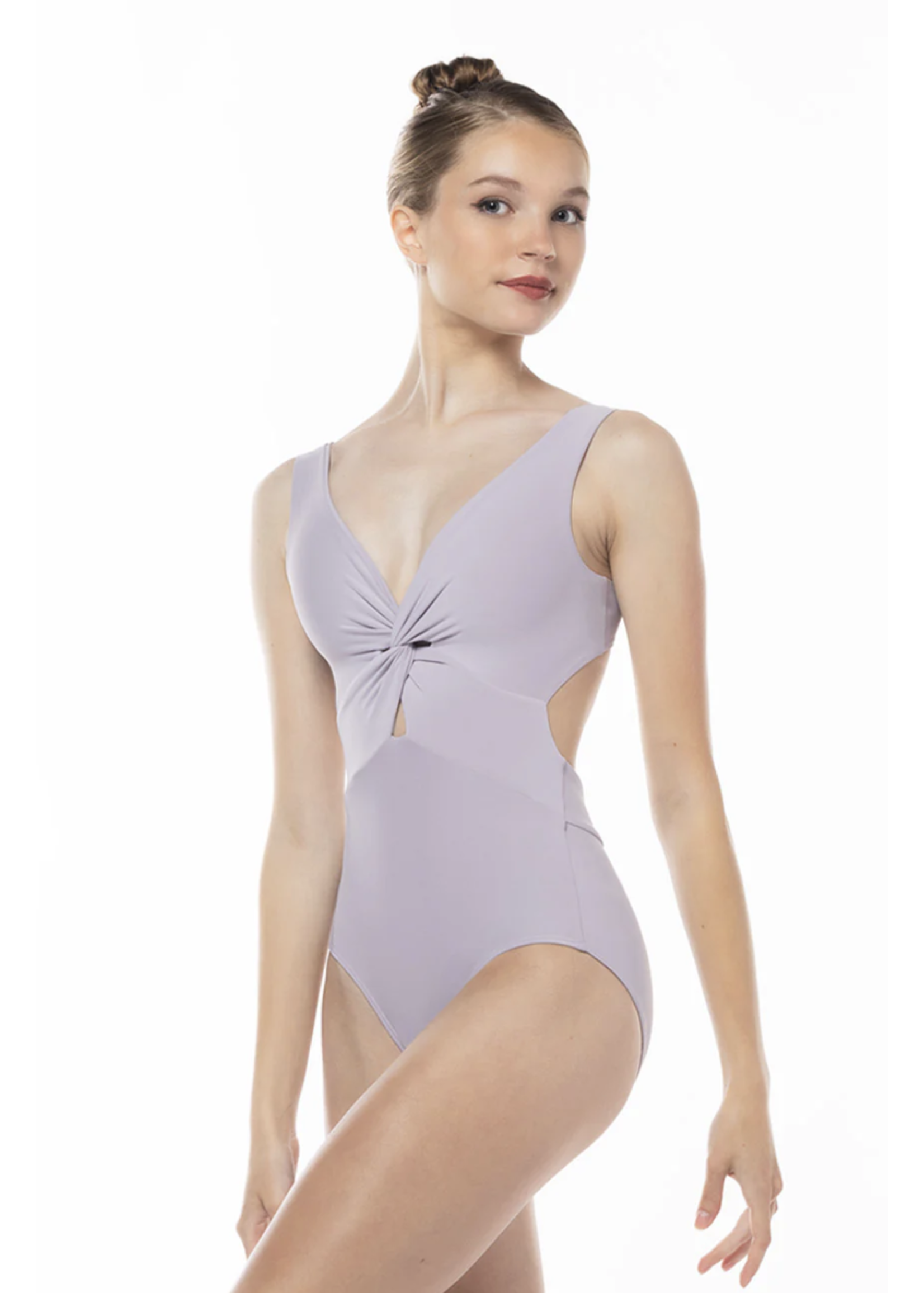 ELEVÉ JACKIE TWIST FRONT OPEN BACK TANK LEOTARD