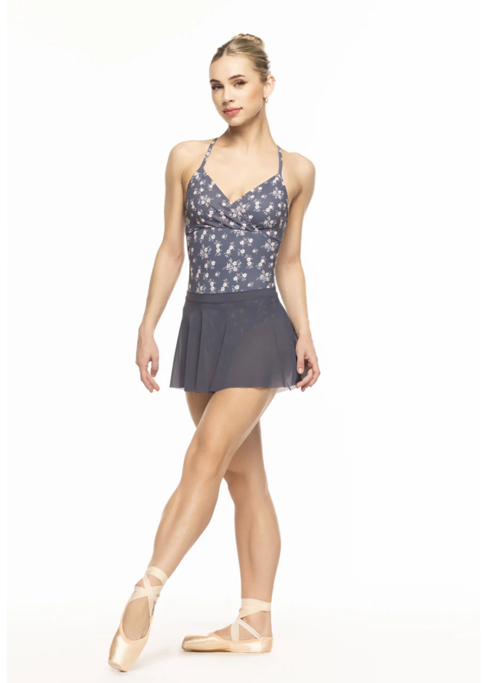ELEVÉ NAOMI V FRONT CROSS STRAP BACK CAMISOLE LEOTARD