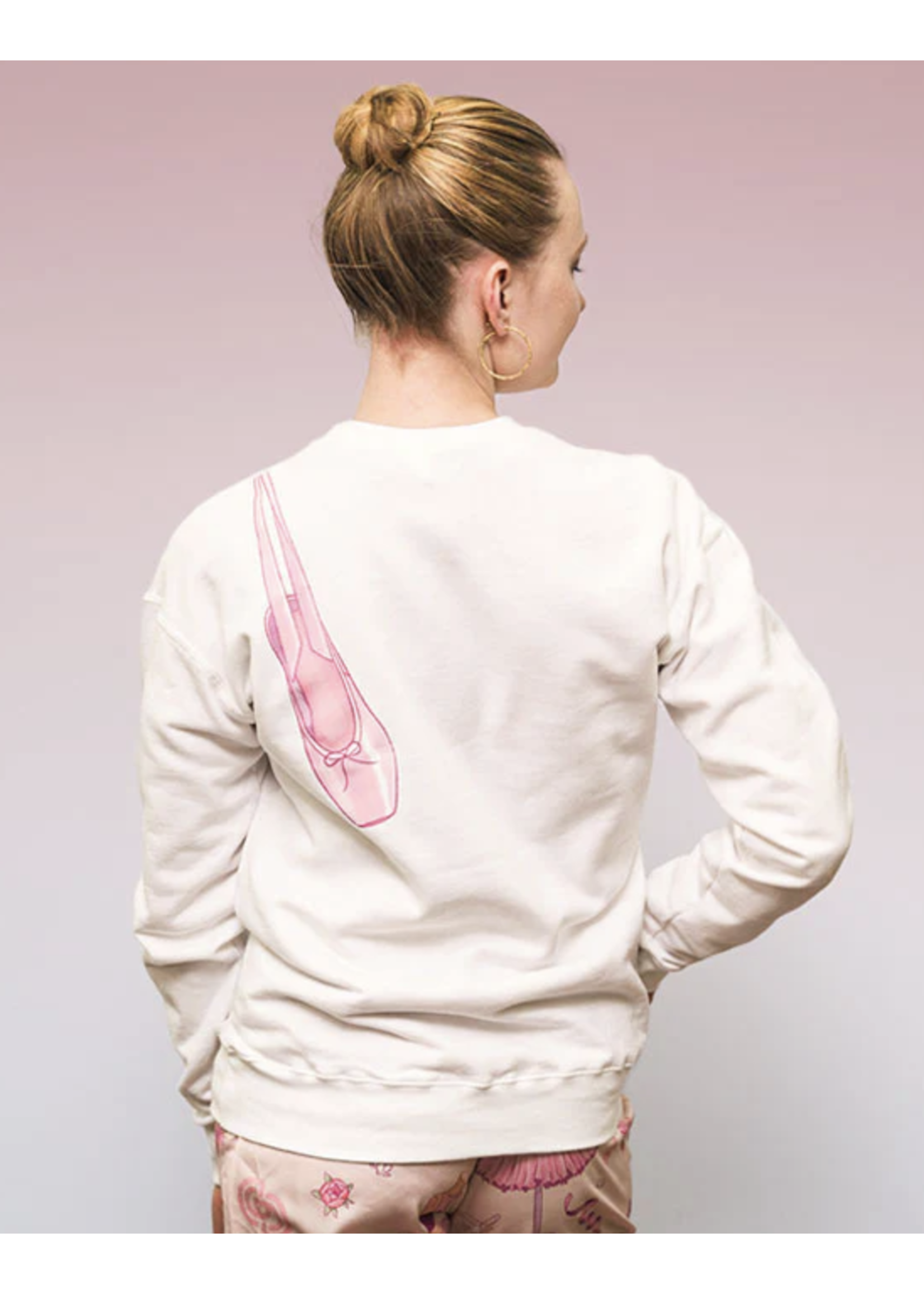COVET DANCE EMBROIDERED PULLOVER SWEATSHIRT