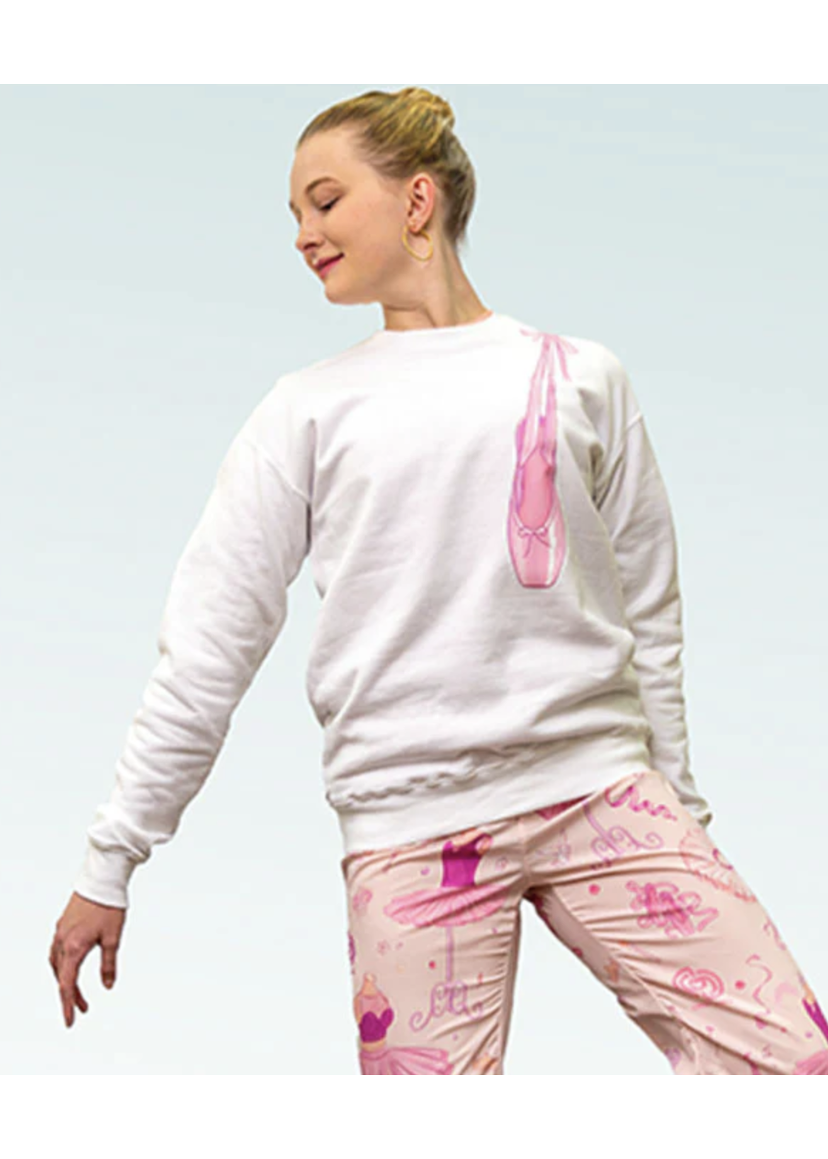 COVET DANCE EMBROIDERED PULLOVER SWEATSHIRT