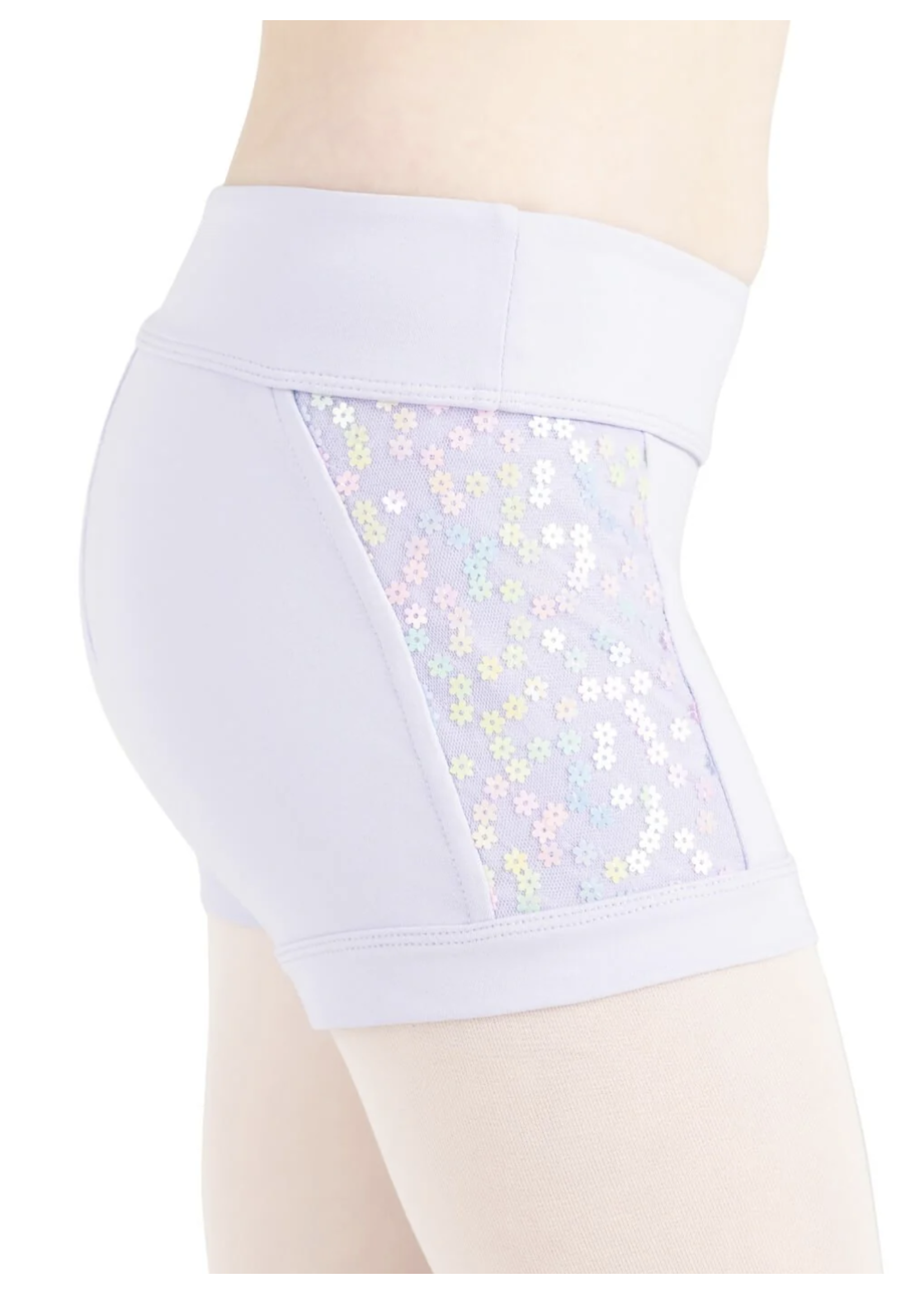 CAPEZIO & BUNHEADS A12225C FLOWER FAIRY SPRITE SEQUIN MID RISE SHORT