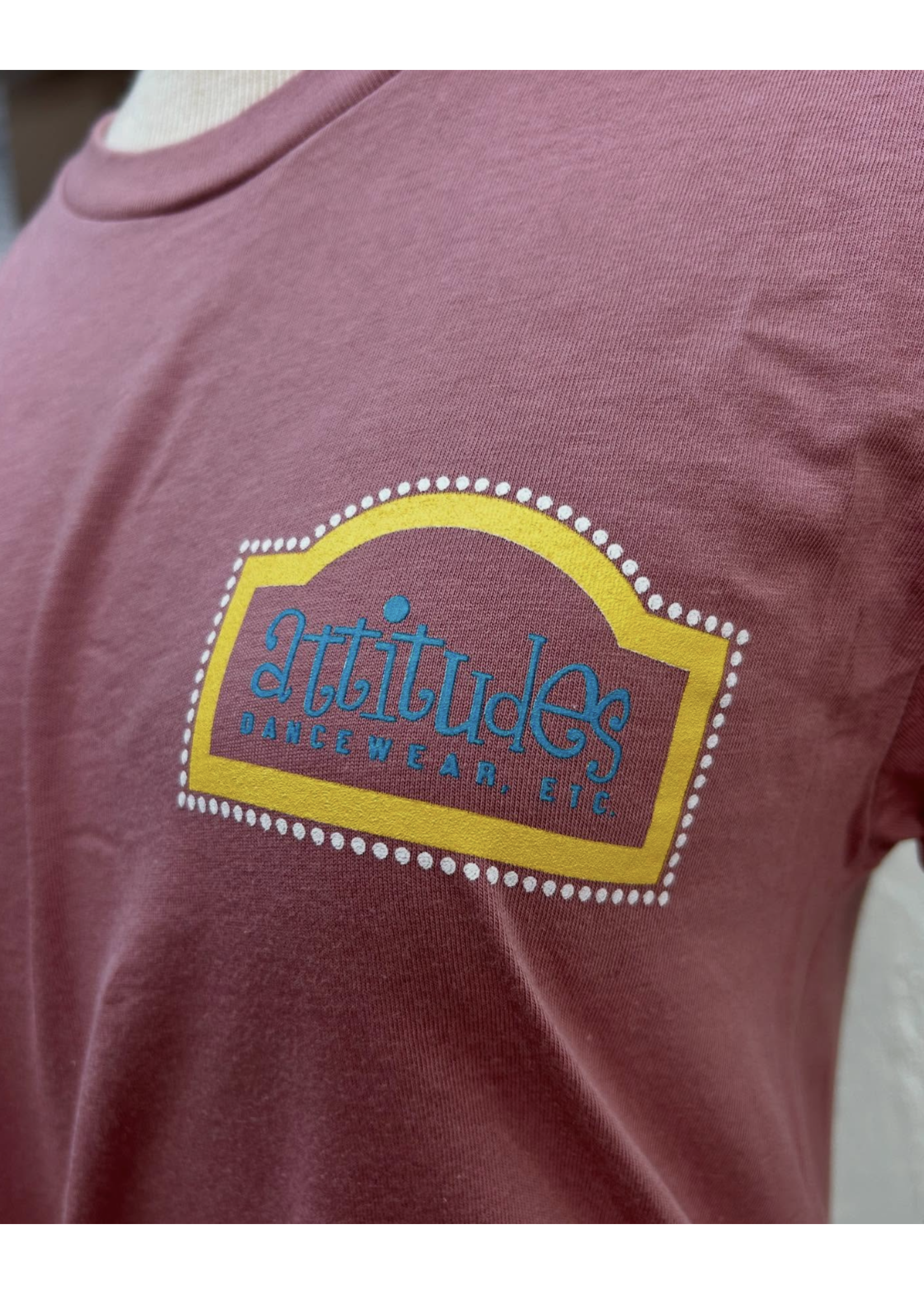 ATTITUDES DANCEWEAR  ETC. CURTAINS UP TSHIRT