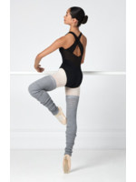 MONDOR 1708 PINCHED FRONT CROSSED BACK MESH TANK LEOTARD