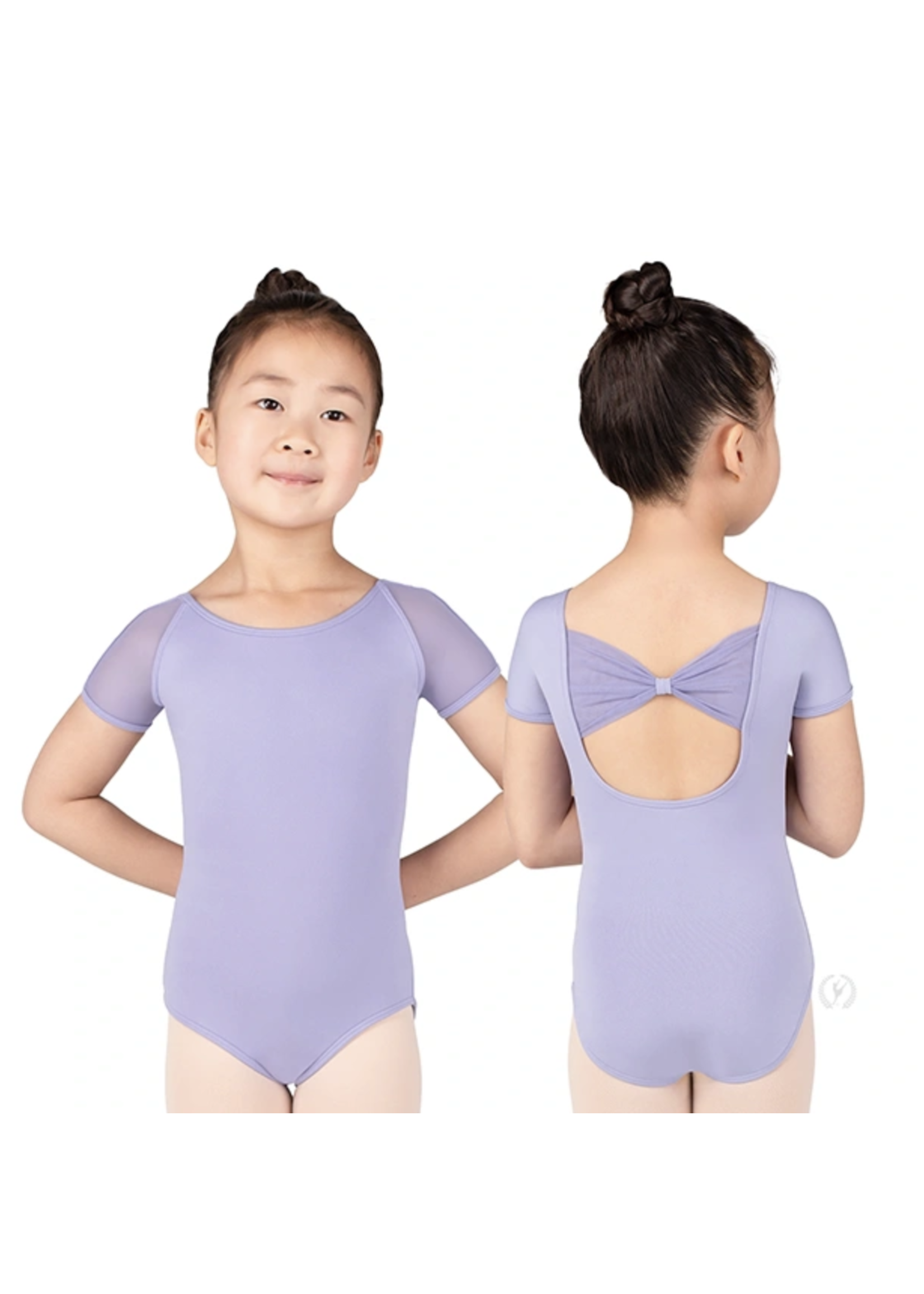 EUROTARD 4141 MESH BOW BACK CAP SLEEVE LEOTARD