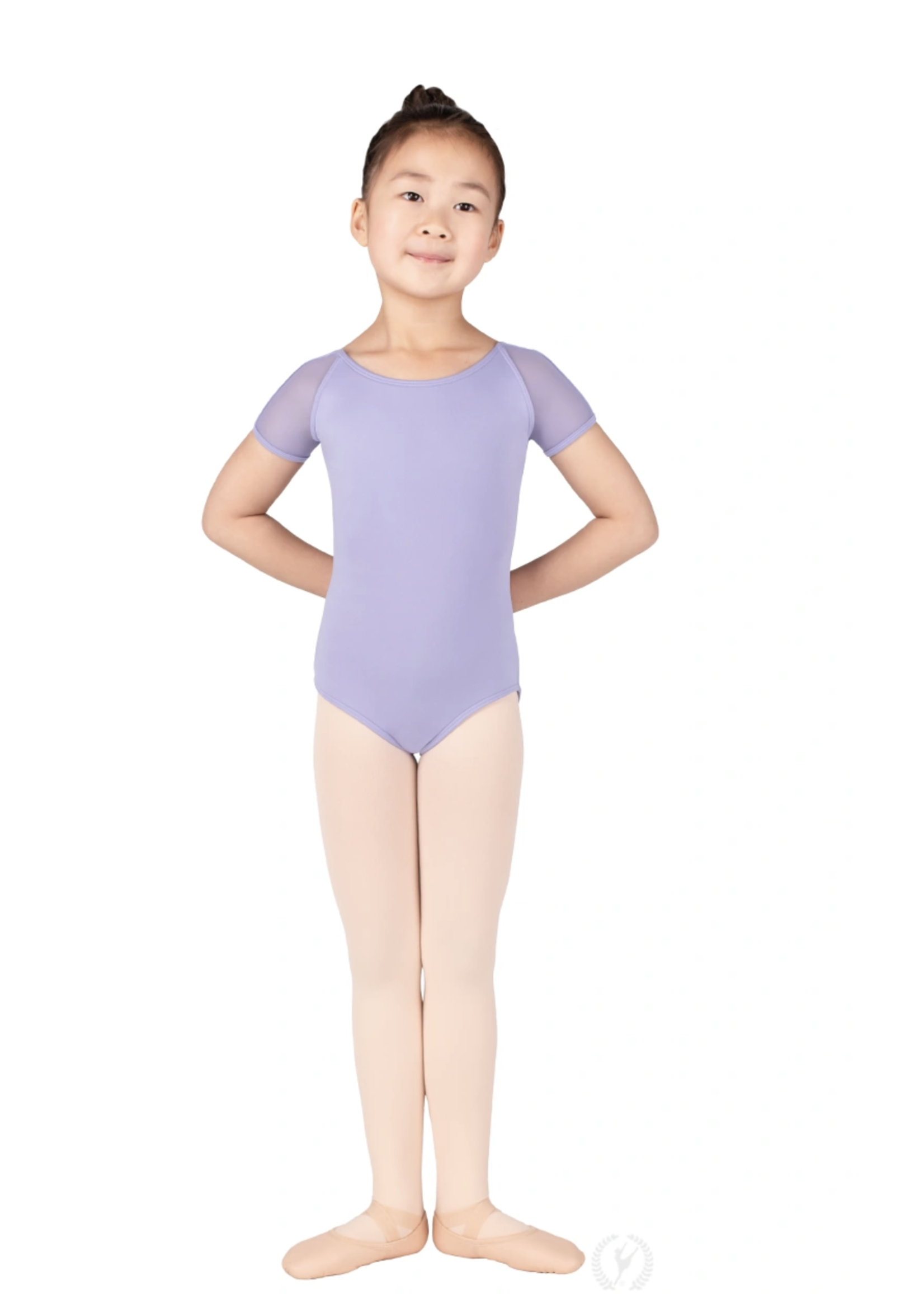 EUROTARD 4141 MESH BOW BACK CAP SLEEVE LEOTARD