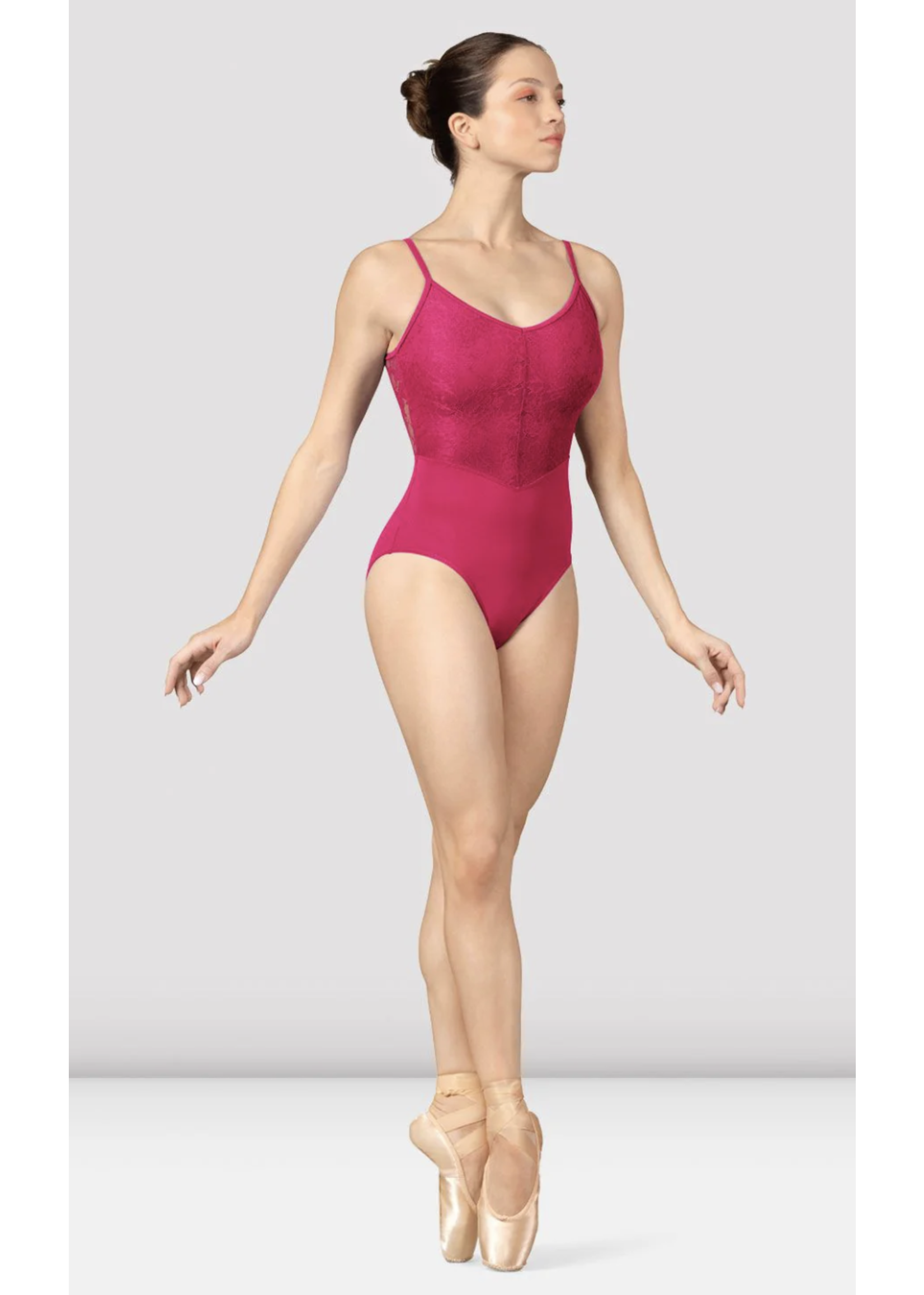 BLOCH & MIRELLA M2194 MAJESTY LACE BODICE SCOOP BACK CAMI LEOTARD