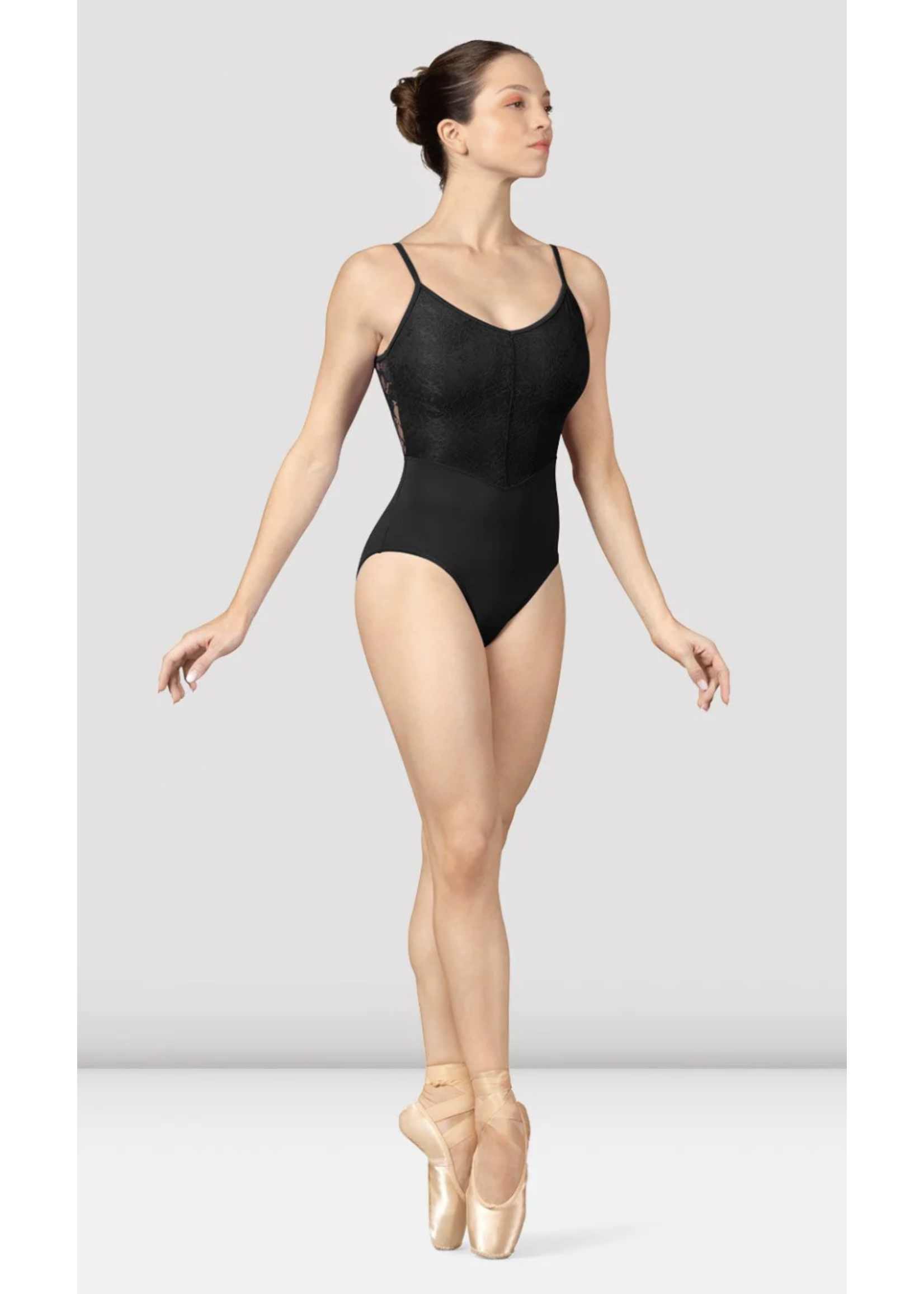 BLOCH & MIRELLA M2194 MAJESTY LACE BODICE SCOOP BACK CAMI LEOTARD