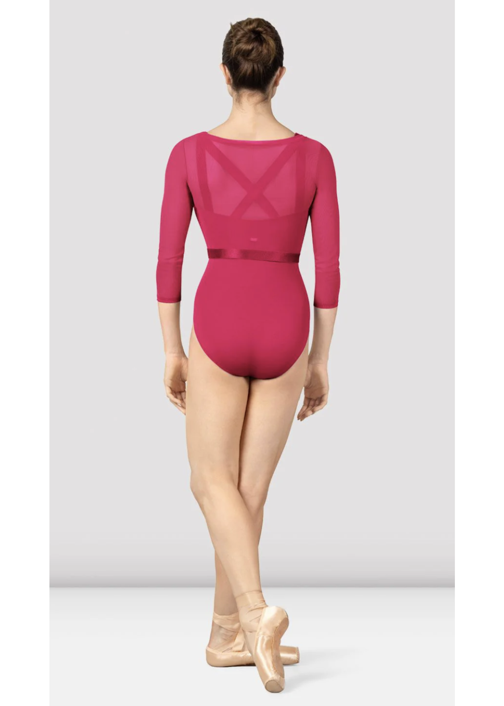 BLOCH & MIRELLA M7064L MAJESTY 3/4 SLEEVE MESH TOP