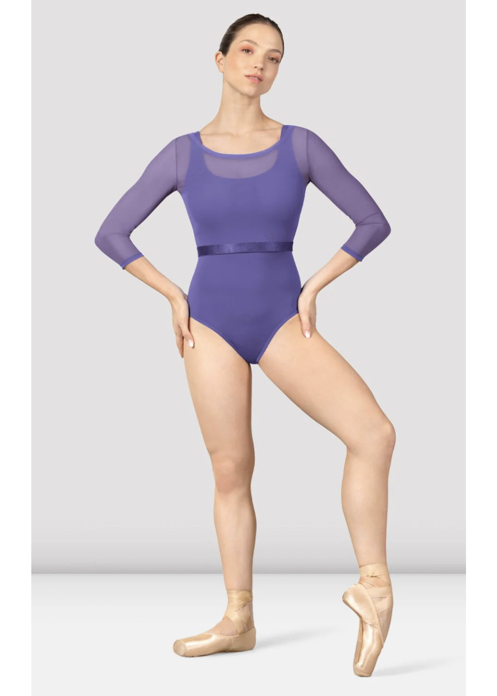BLOCH & MIRELLA M7064L MAJESTY 3/4 SLEEVE MESH TOP