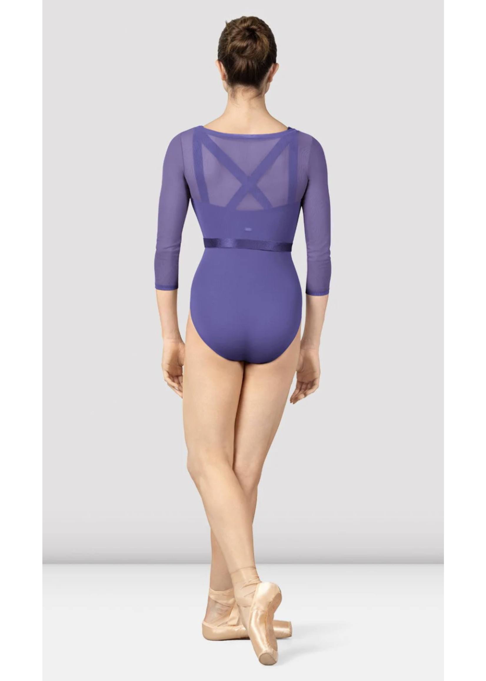 BLOCH & MIRELLA M7064L MAJESTY 3/4 SLEEVE MESH TOP