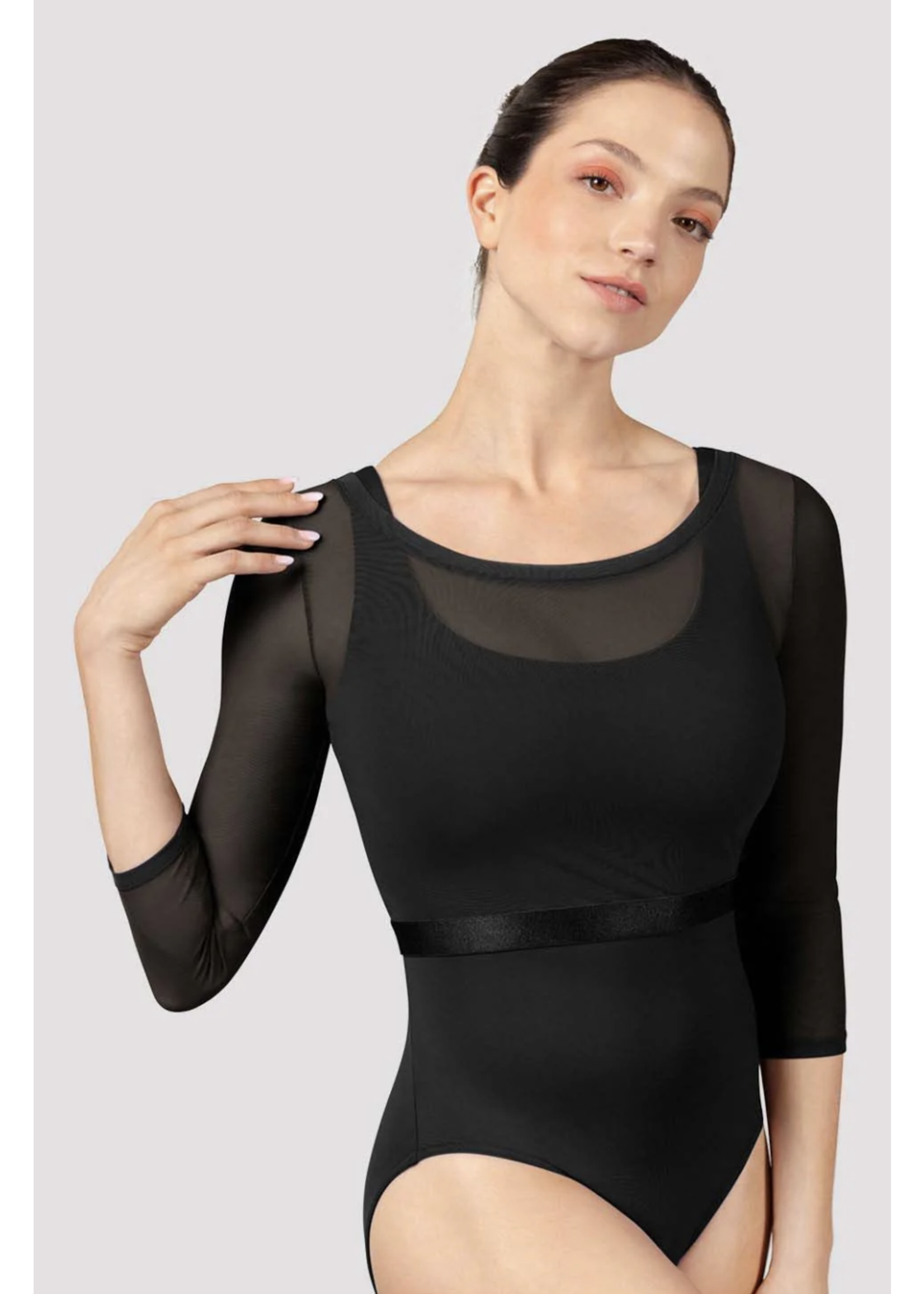BLOCH & MIRELLA M7064L MAJESTY 3/4 SLEEVE MESH TOP