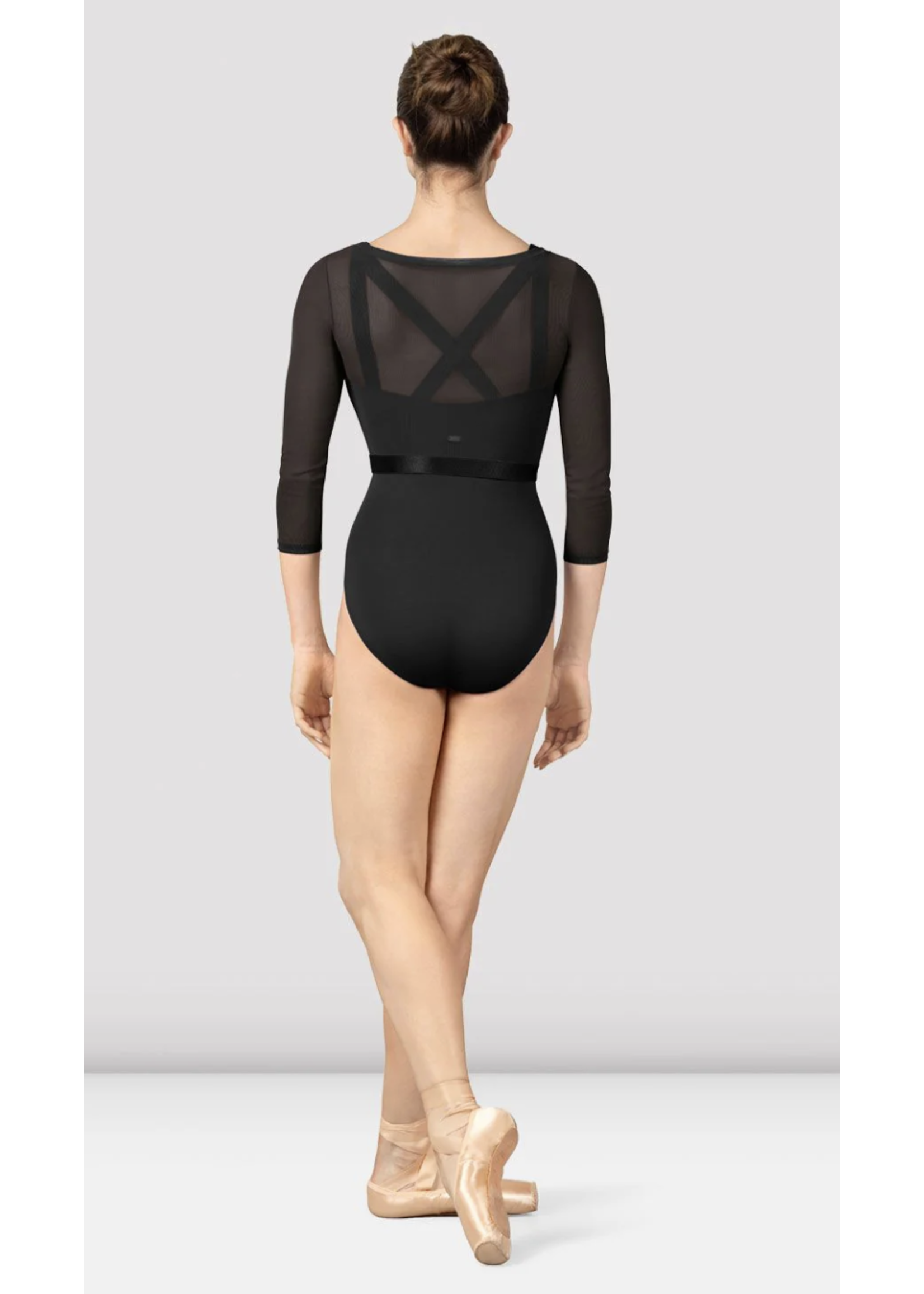 BLOCH & MIRELLA M7064L MAJESTY 3/4 SLEEVE MESH TOP