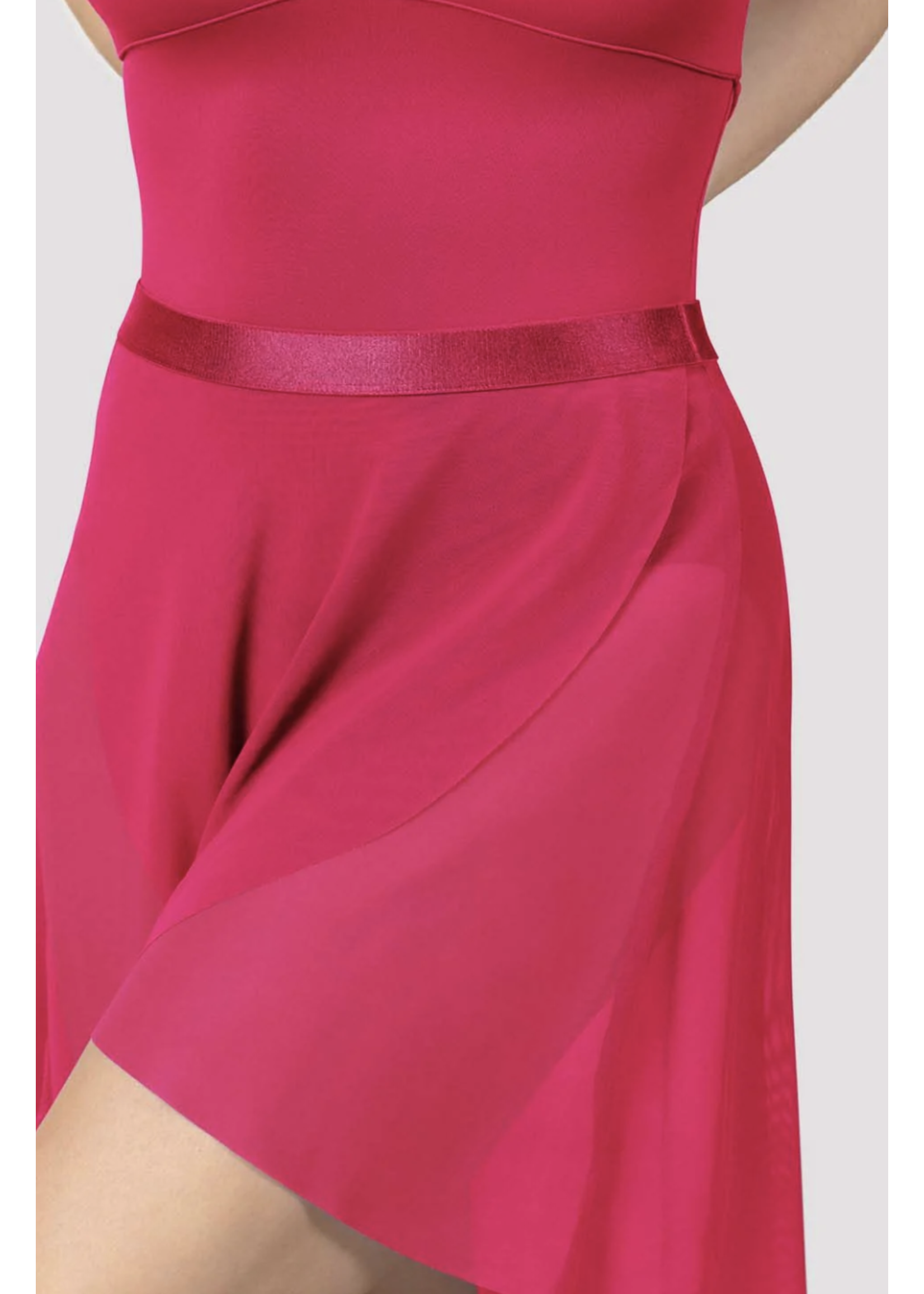 BLOCH & MIRELLA MS166 MAJESTY SHINY ELASTIC WAIST WRAP PULL ON SKIRT