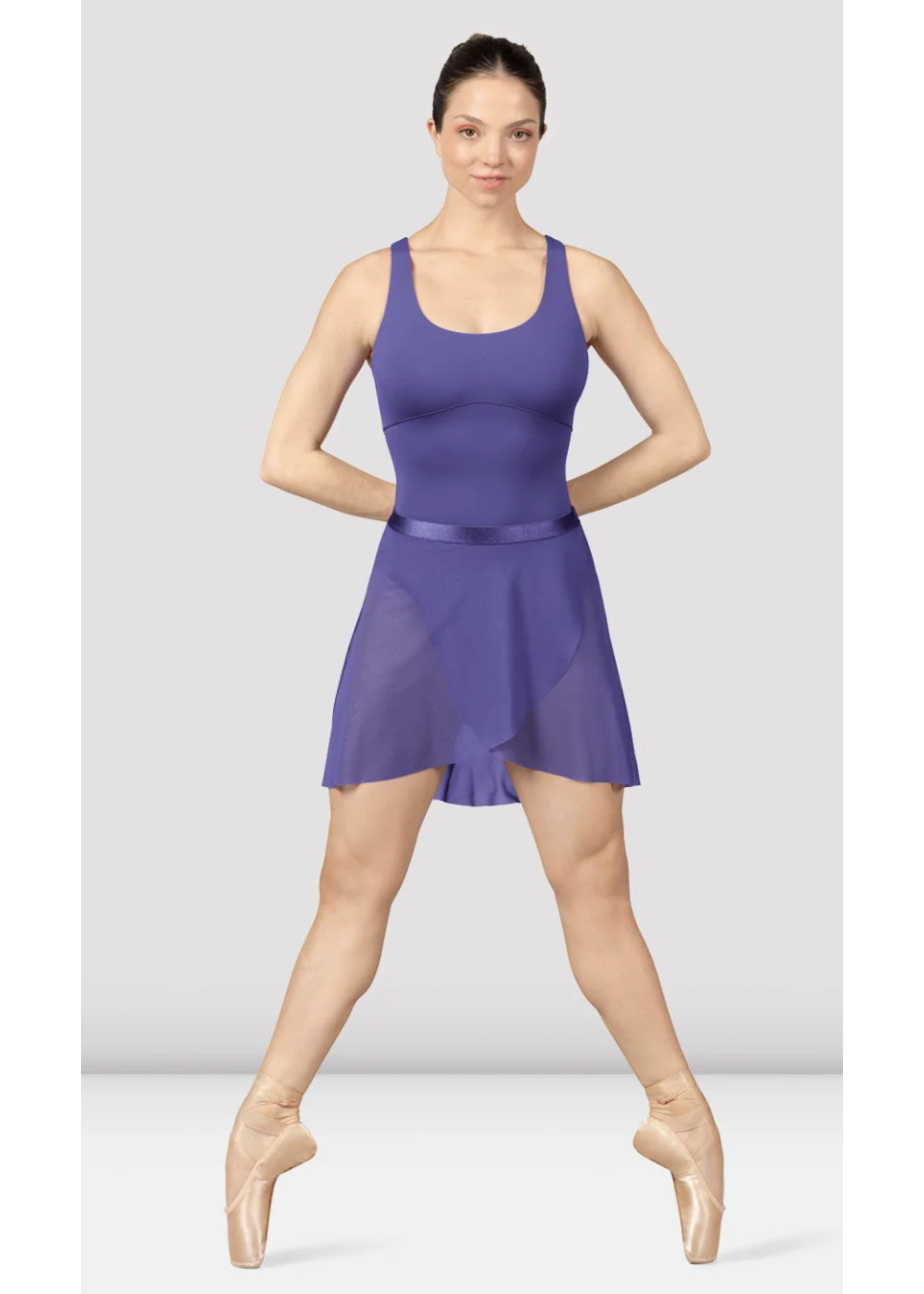 BLOCH & MIRELLA MS166 MAJESTY SHINY ELASTIC WAIST WRAP PULL ON SKIRT