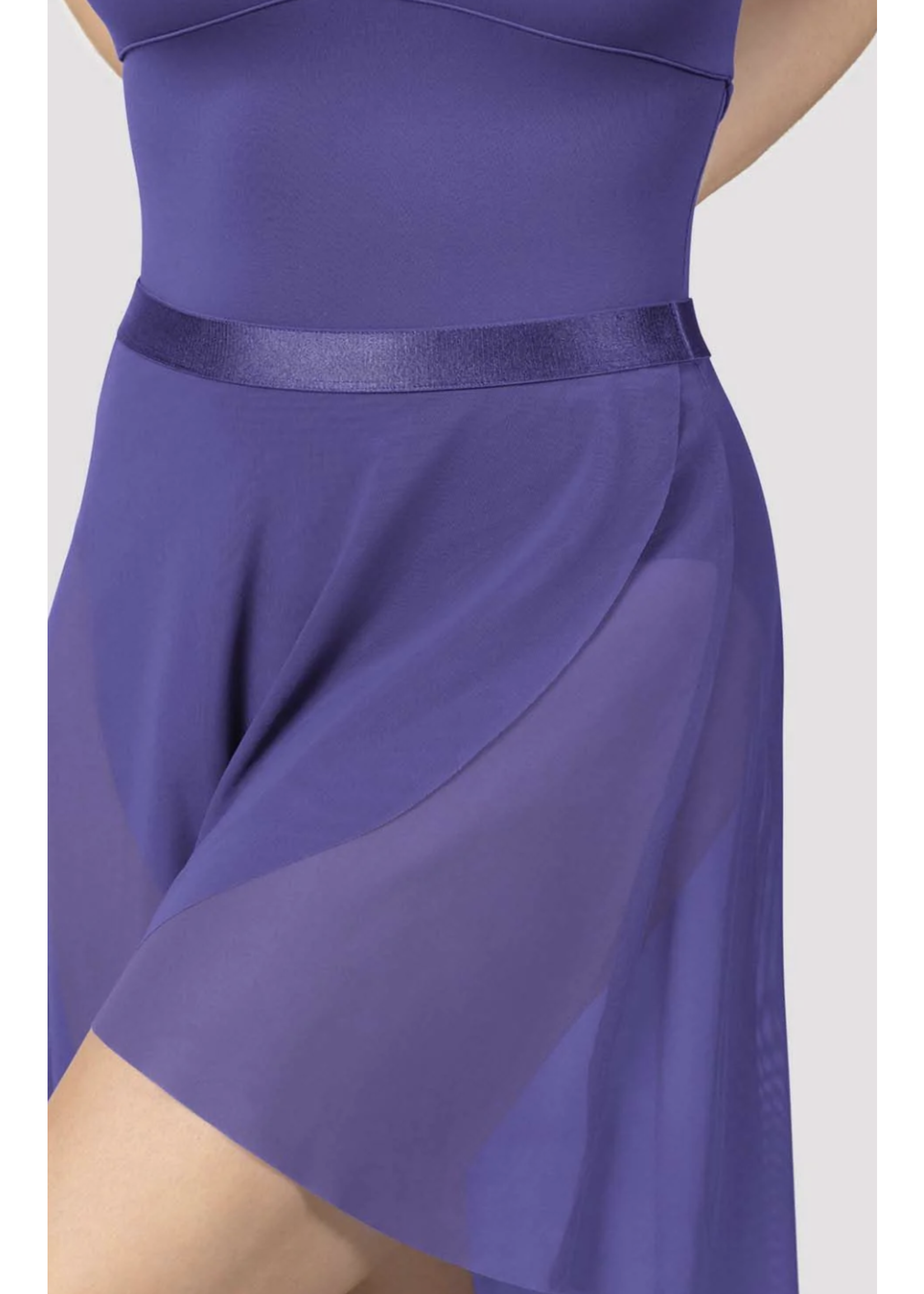 BLOCH & MIRELLA MS166 MAJESTY SHINY ELASTIC WAIST WRAP PULL ON SKIRT