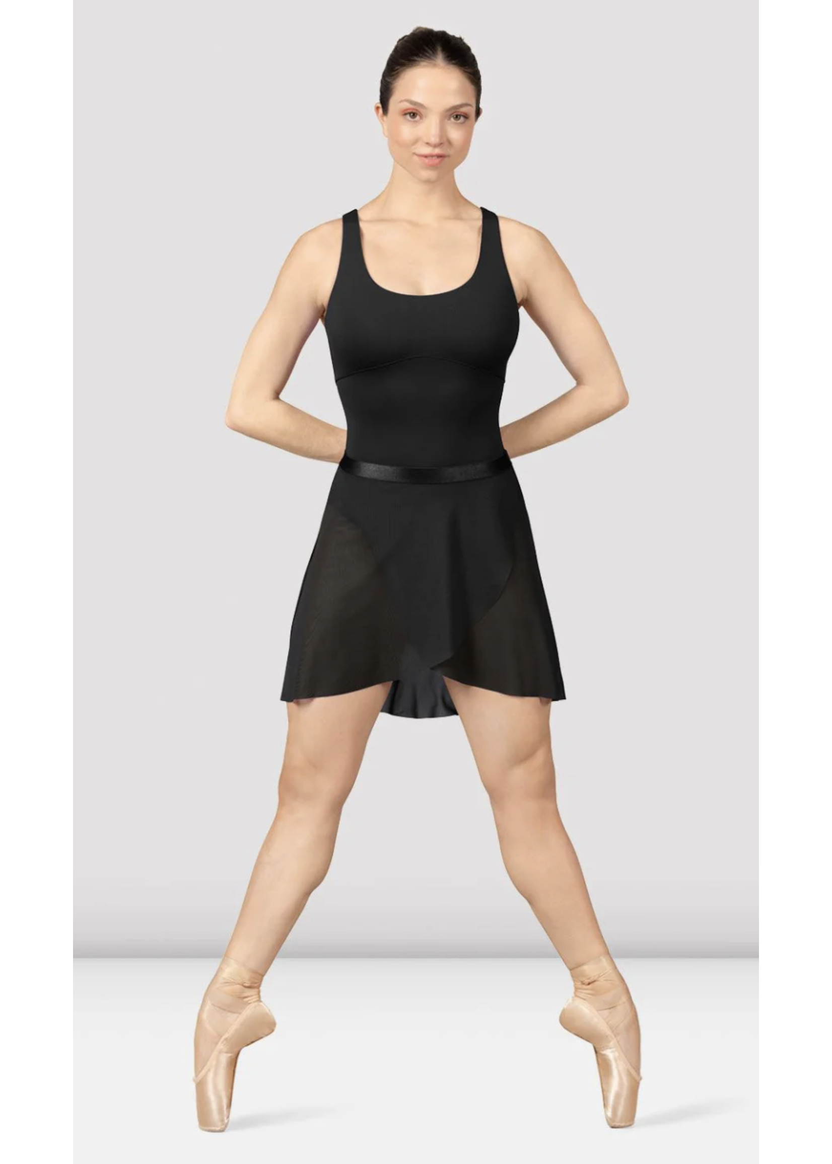 BLOCH & MIRELLA MS166 MAJESTY SHINY ELASTIC WAIST WRAP PULL ON SKIRT
