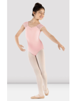 BLOCH & MIRELLA M1565C MAJESTY PINCH FRONT DAISY LACE BACK CAP SLEEVE LEOTARD