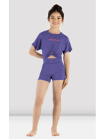 BLOCH & MIRELLA M753C MAJESTY DANCE PRINT CROP T-SHIRT