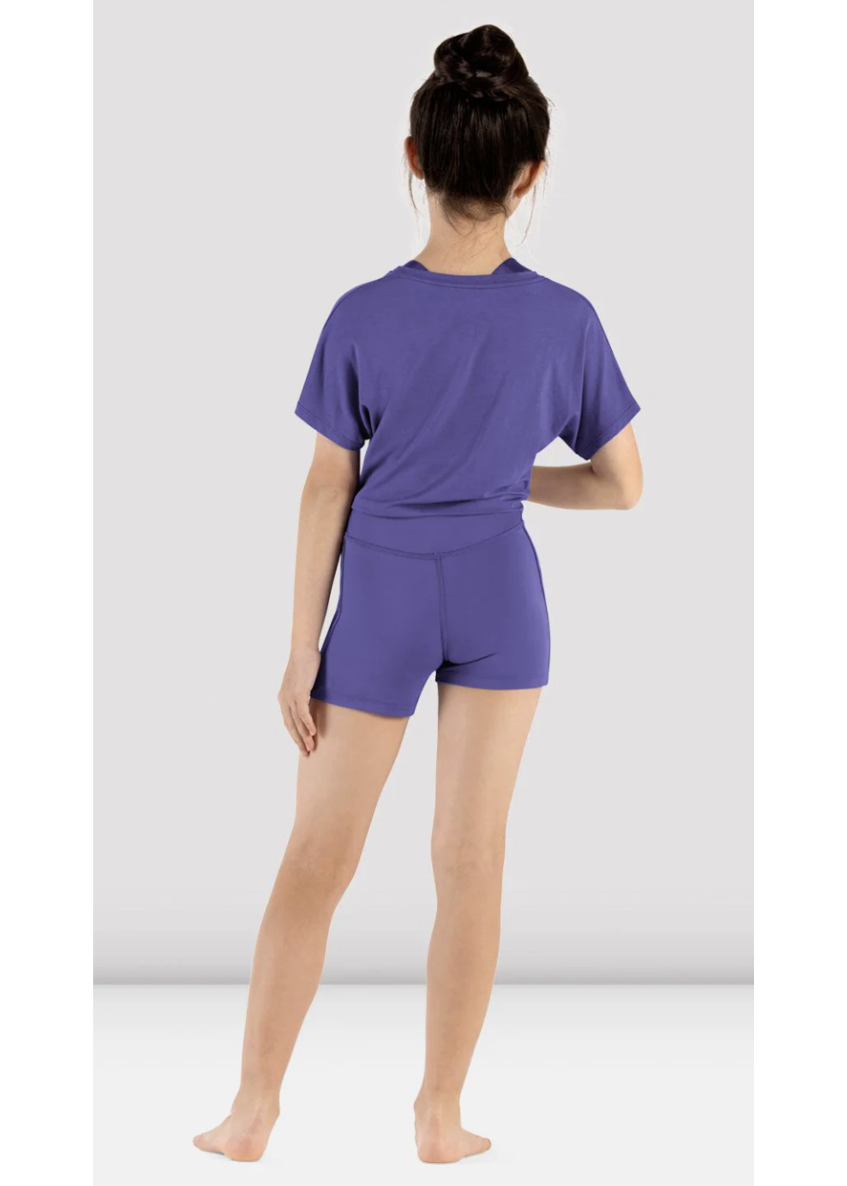 BLOCH & MIRELLA M753C MAJESTY DANCE PRINT CROP T-SHIRT