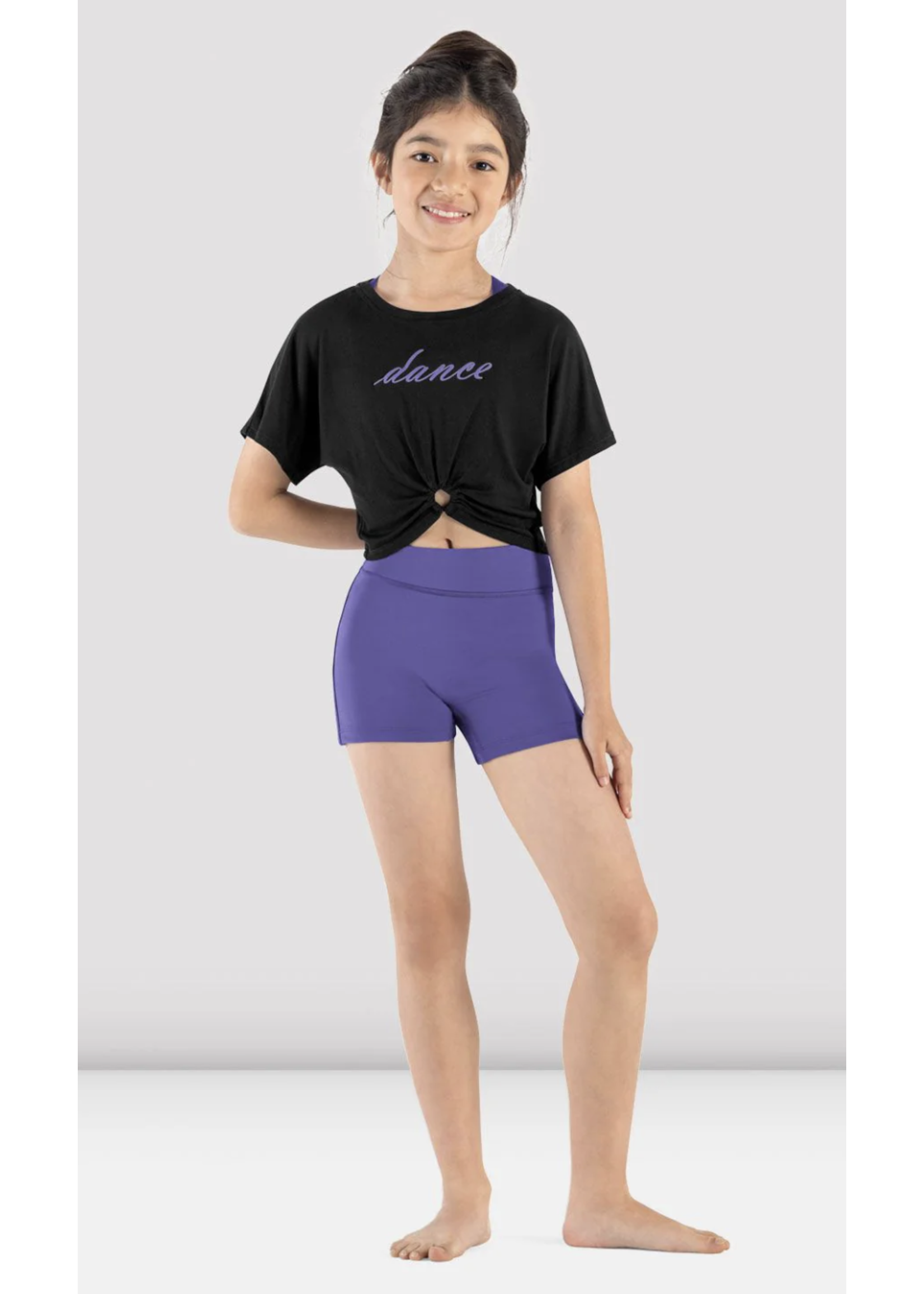 BLOCH & MIRELLA M753C MAJESTY DANCE PRINT CROP T-SHIRT
