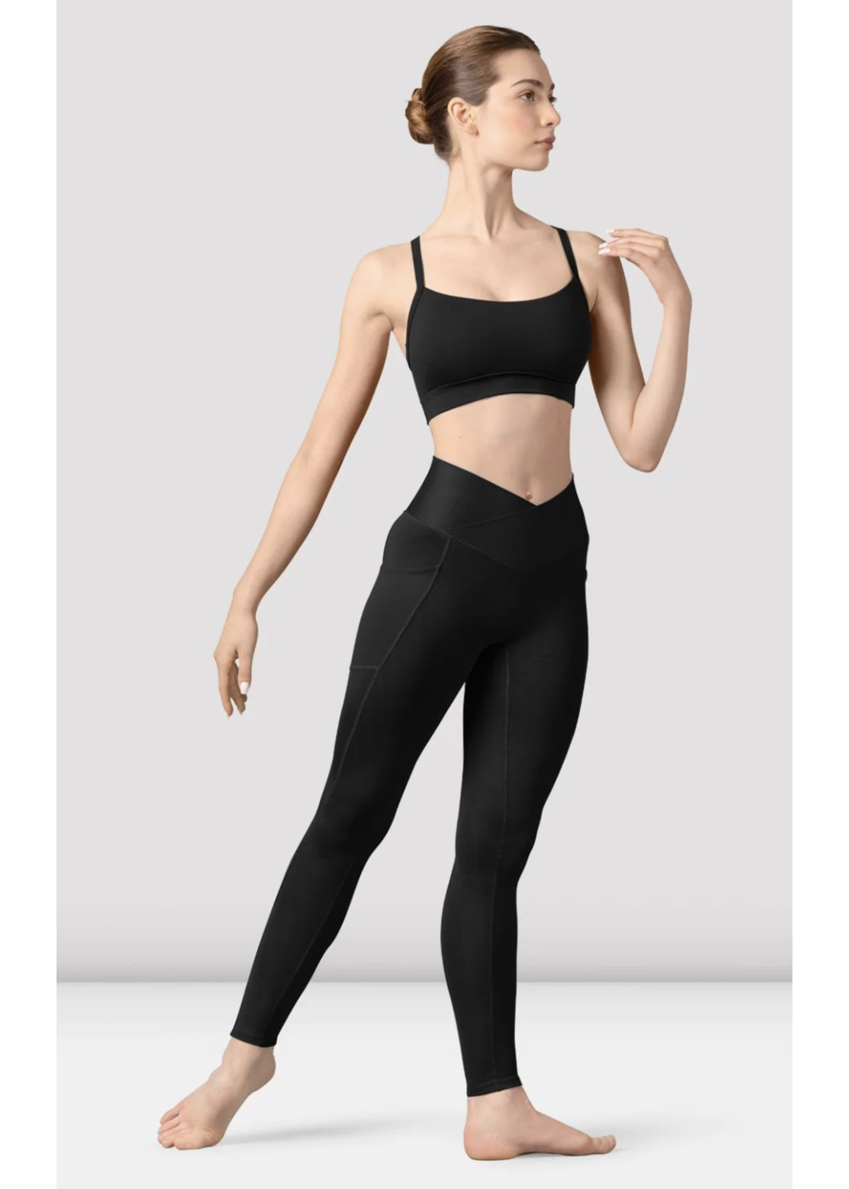 BLOCH & MIRELLA Z8457 CATHERINE SCOOP NECKLINE MESH BACK CROP TOP