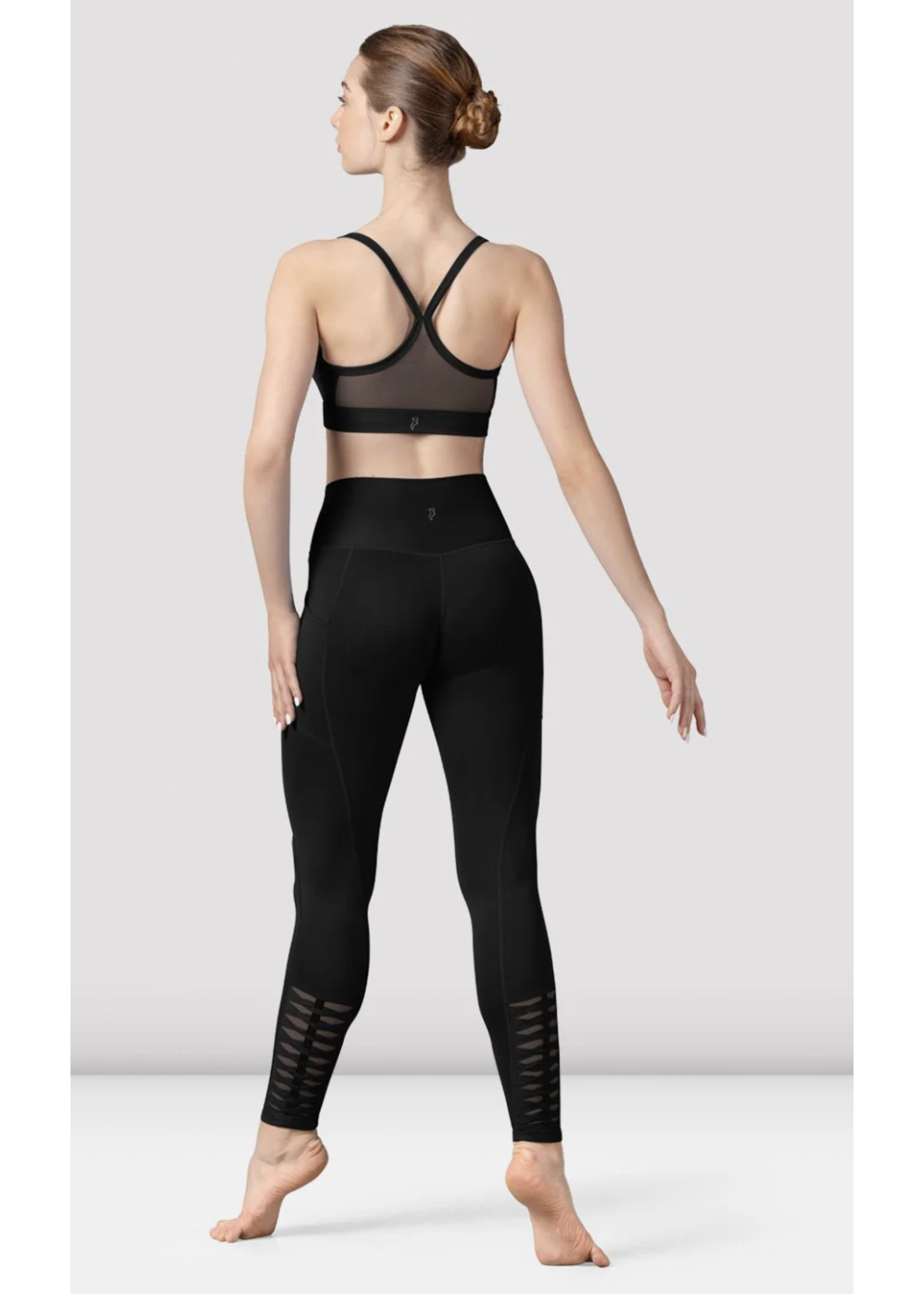 BLOCH & MIRELLA Z8457 CATHERINE SCOOP NECKLINE MESH BACK CROP TOP