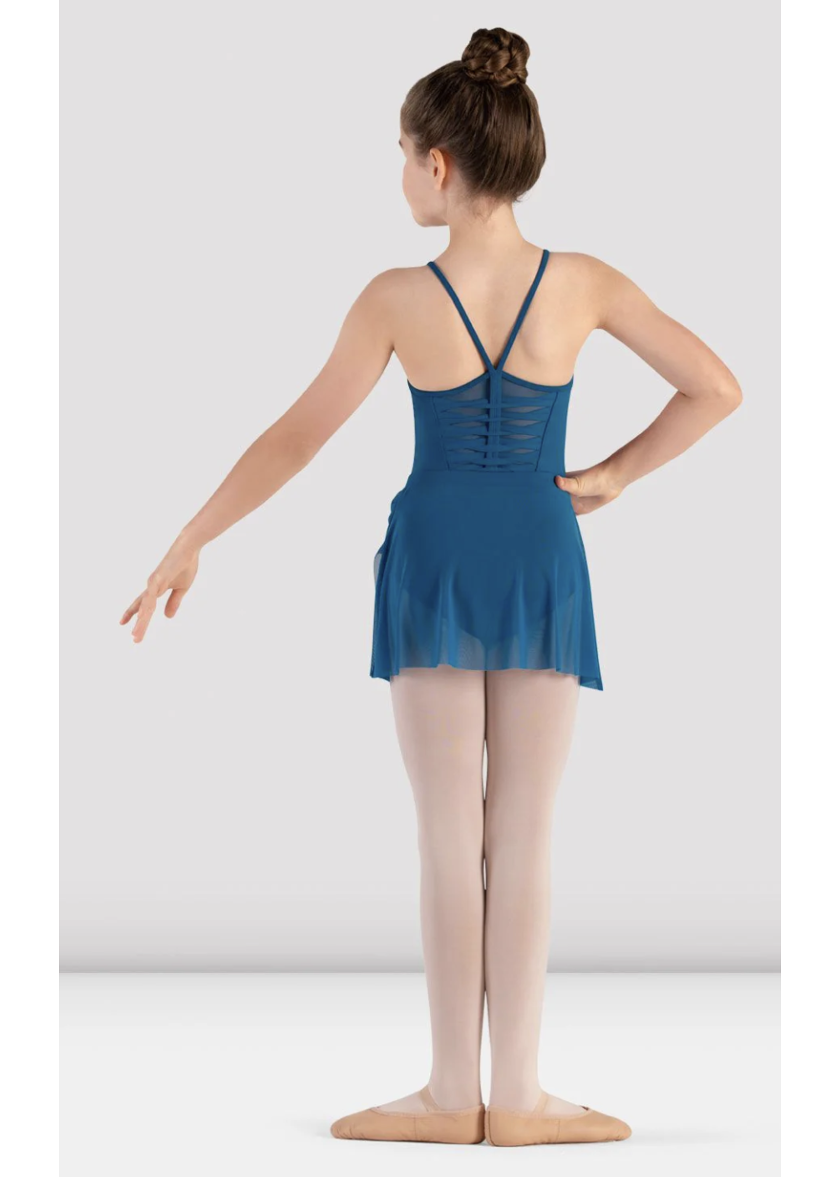BLOCH & MIRELLA CR9281 CASEY MESH PULL ON SKIRT WITH GATHER DETAIL