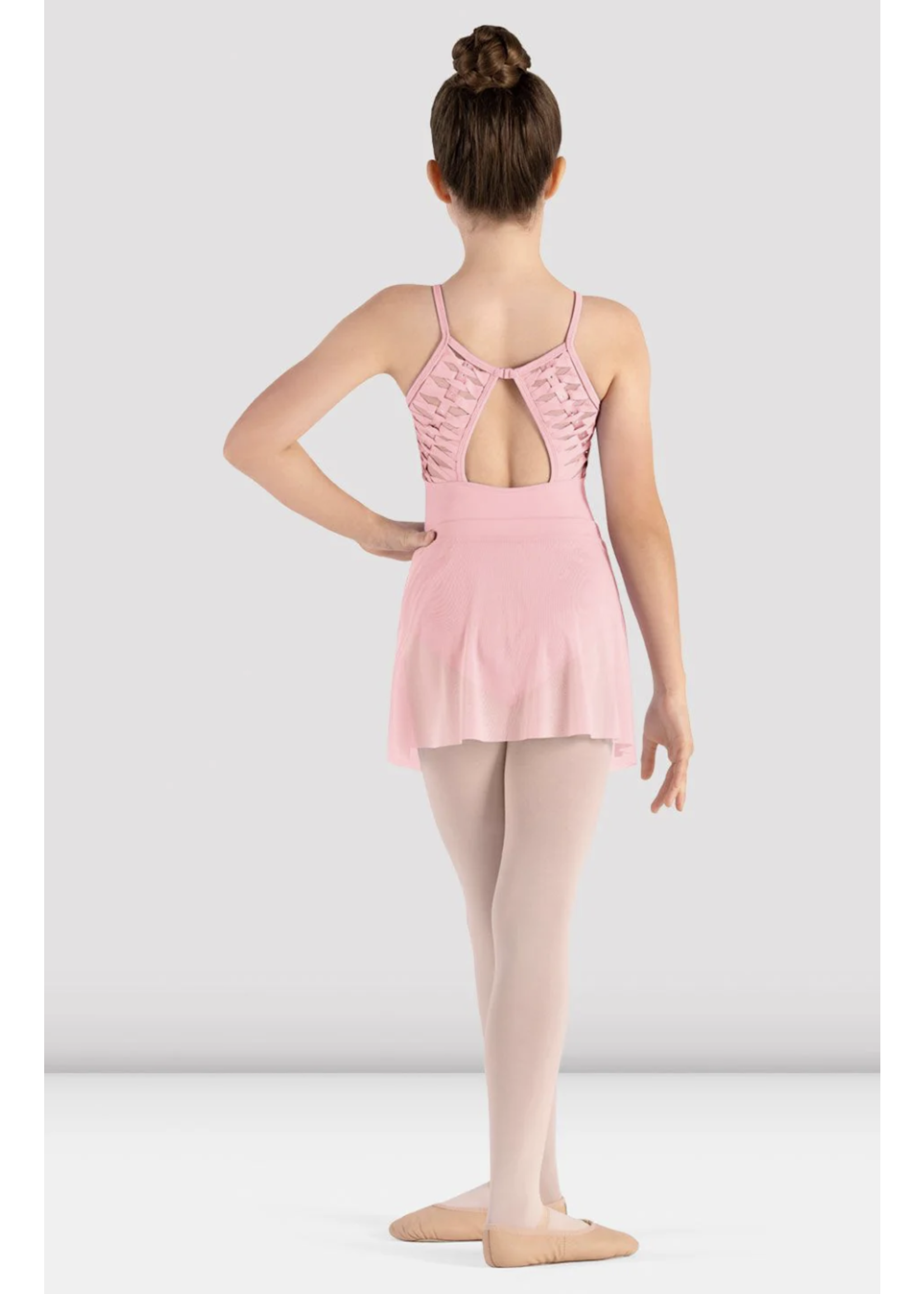 BLOCH & MIRELLA CR9281 CASEY MESH PULL ON SKIRT WITH GATHER DETAIL