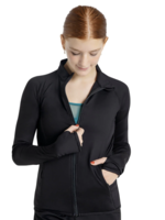 CAPEZIO & BUNHEADS ASE1069U ADULT ZIP FRONT JACKET WITH THUMB HOLES