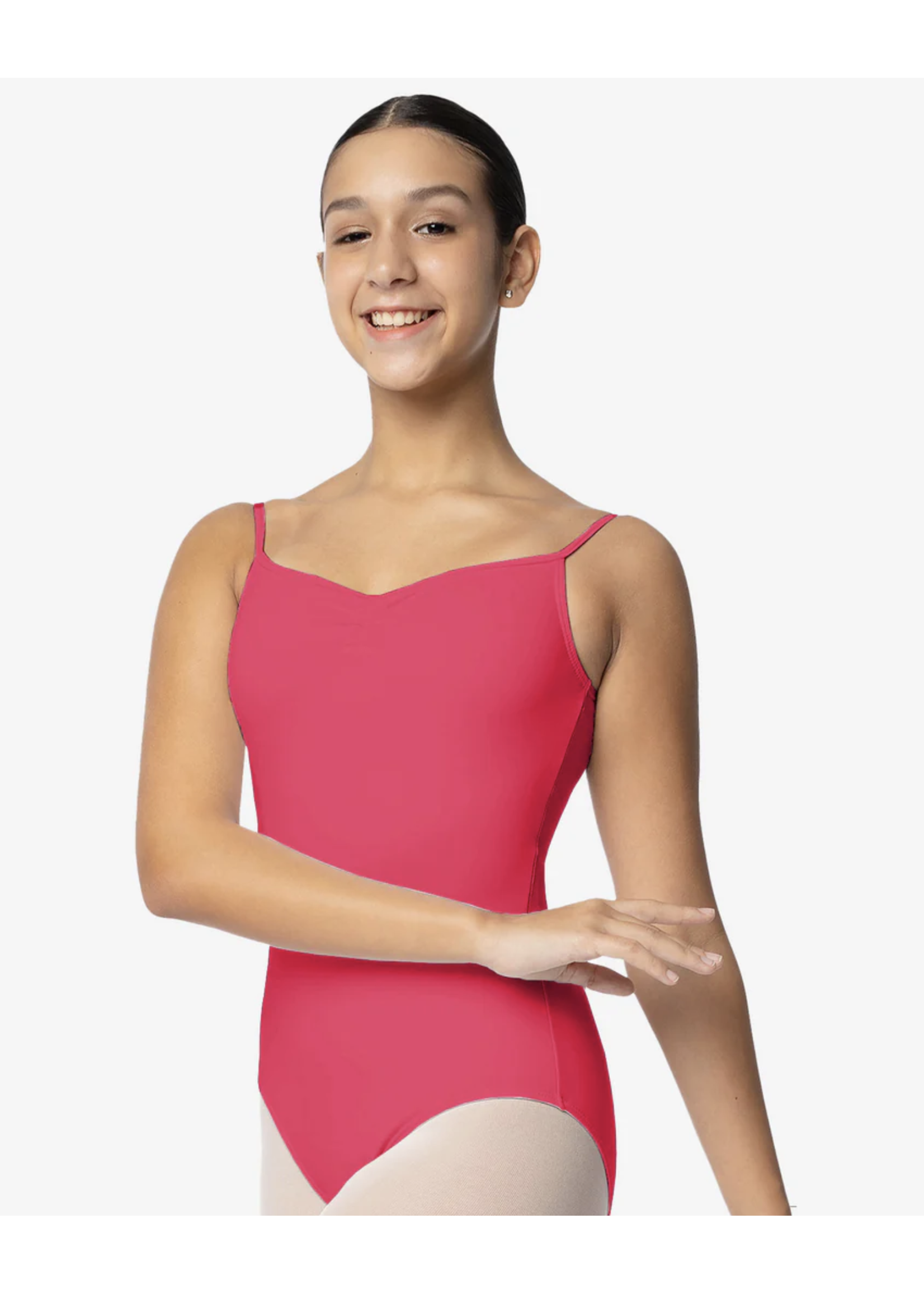 SO DANCA SL04 STEPHANIE REMOVABLE CUPS, PINCH FRONT CAMISOLE LEOTARD