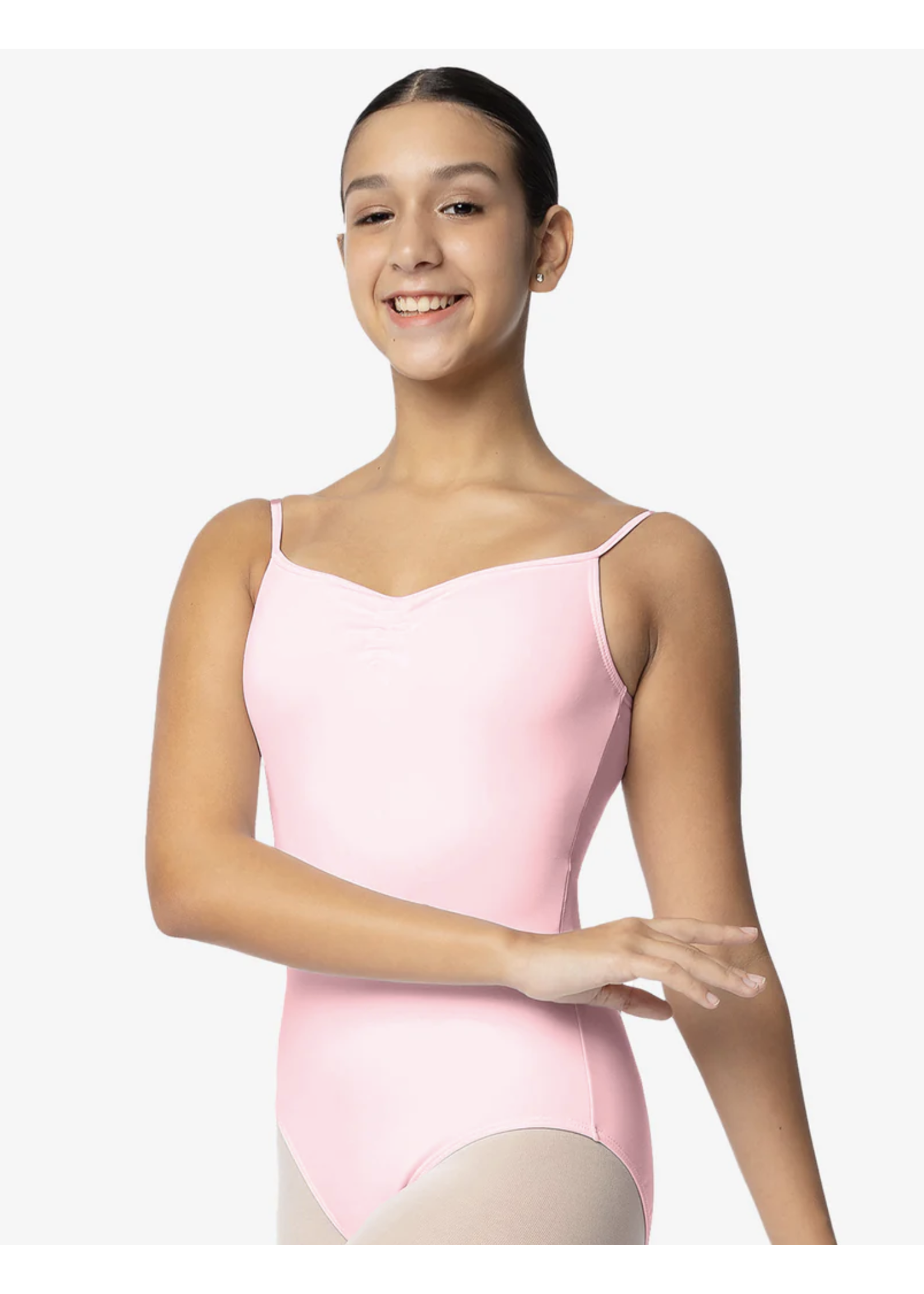 SO DANCA SL04 STEPHANIE REMOVABLE CUPS, PINCH FRONT CAMISOLE LEOTARD