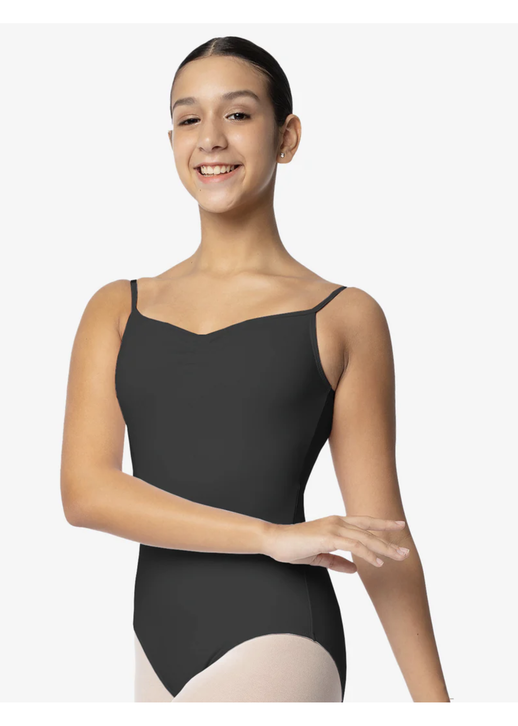 SO DANCA SL04 STEPHANIE REMOVABLE CUPS, PINCH FRONT CAMISOLE LEOTARD