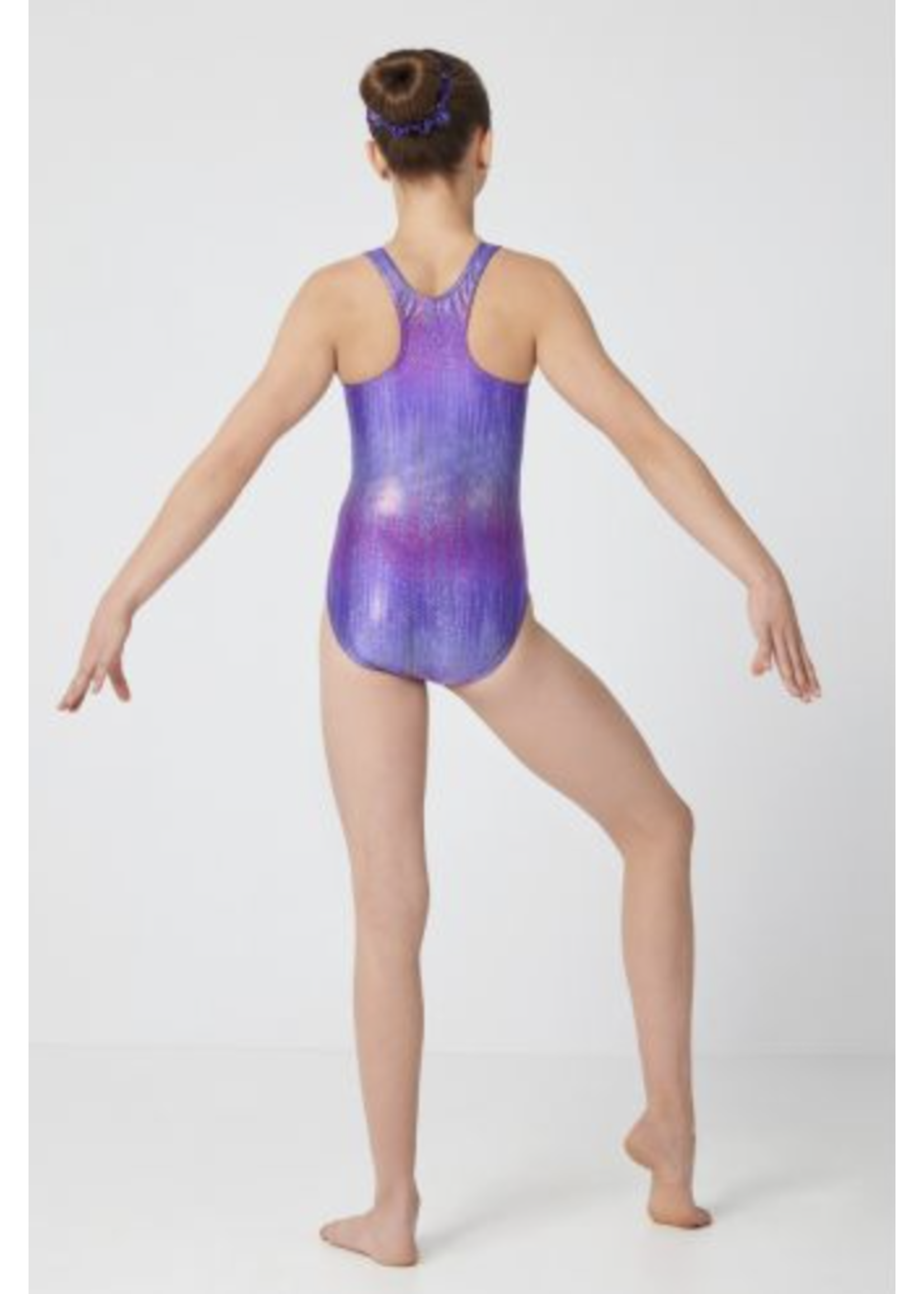MONDOR 7817 MAILLOT METALLIC RACERBACK TANK GYM LEOTARD