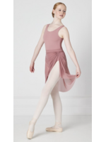 MONDOR 16107 JULIETTE MESH LONG PULL ON SLIT SCRUNCH  SKIRT