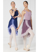 MONDOR 16110 JEZABEL DOUBLE LAYER 2 TONE MESH LONG WRAP SKIRT