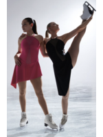 MONDOR 624 MOCK HALTER MESH INLAY ASYMMETRICAL SKIRT SKATE DRESS