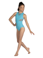 DANSHUZ 24129C SCOUT MESH INSERT KEYHOLE BACK TANK LEOTARD
