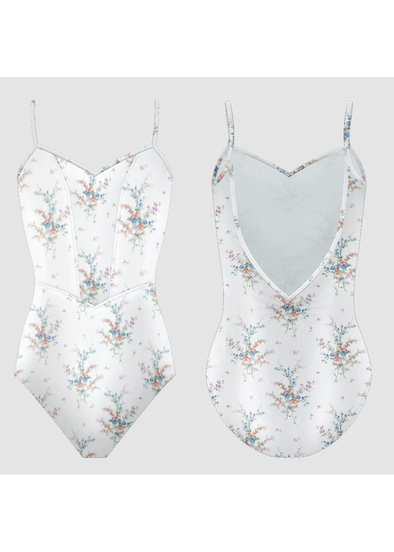 DANSE DE PARIS L0002 JARDIN CORSET BODICE SEAMED CAMISOLE LEOTARD
