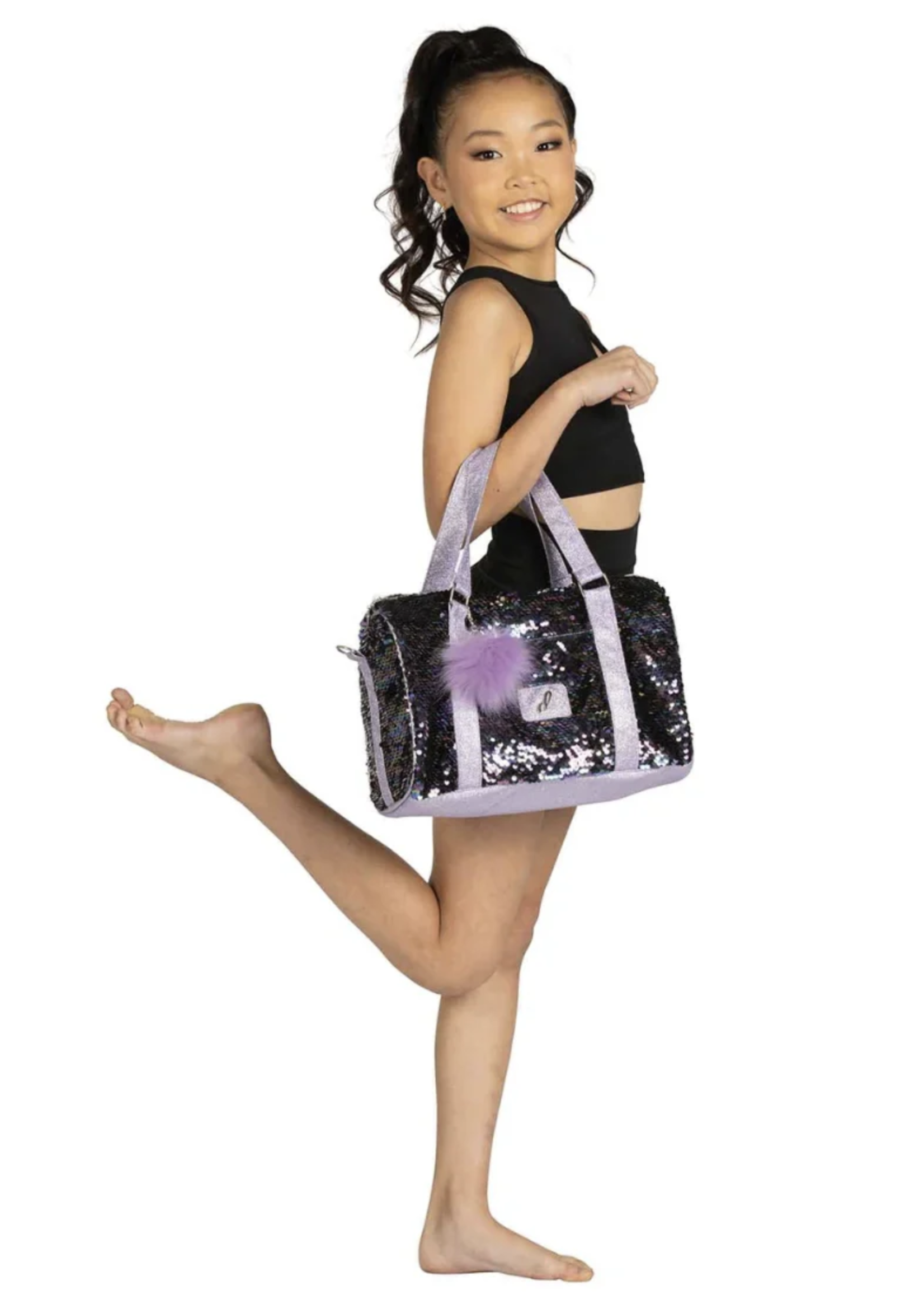 DANSHUZ B25505 DAZZLE BERRY SEQUINS DUFFEL BAG 12X8