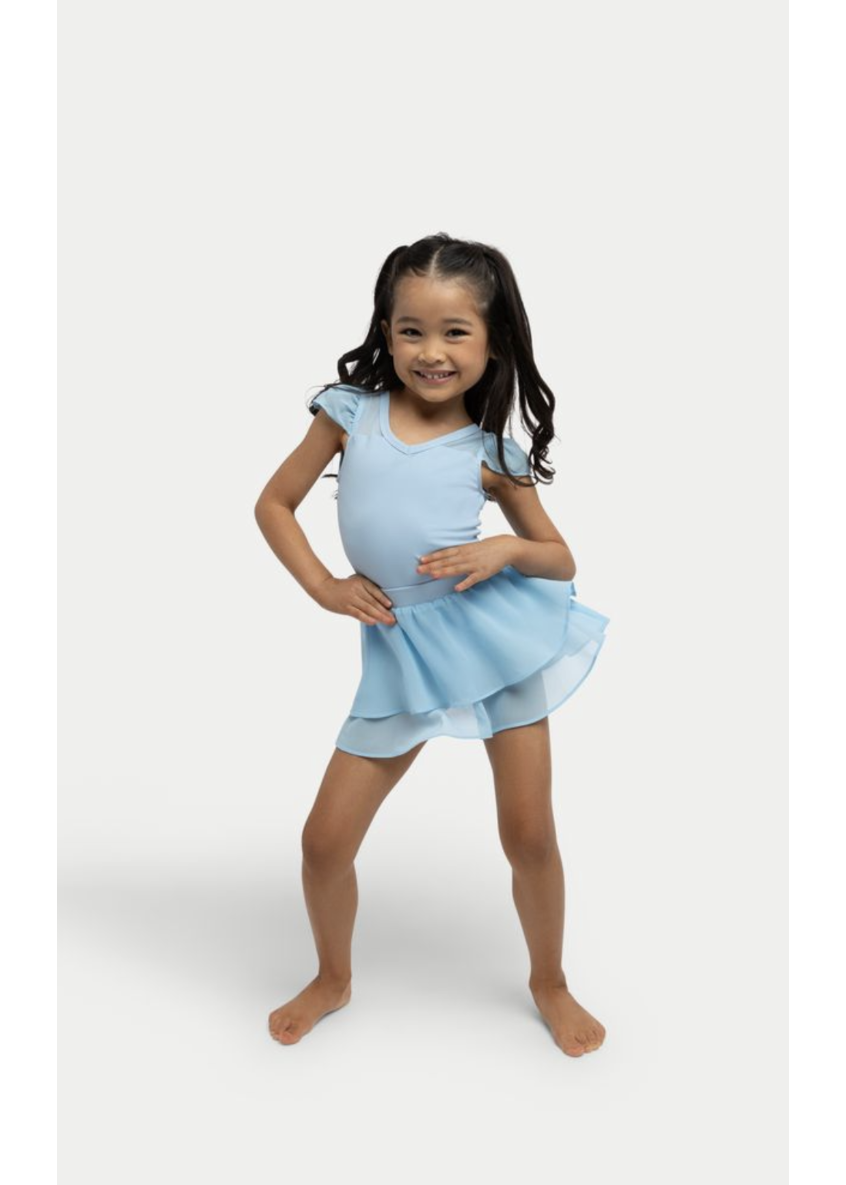 ROXIE RC240208 HILLARY CHIFFON PUFF SLEEVE LEOTARD