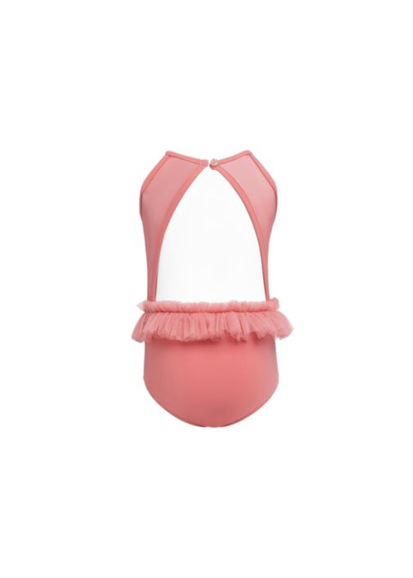 ROXIE RC240410 ANNIE TULLE RUFFLE BOW BELT MESH BACK TANK LEOTARD