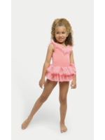 ROXIE RC240509 WHITNEY RUFFLE TULLE TRIMMED SKIRTED LEOTARD