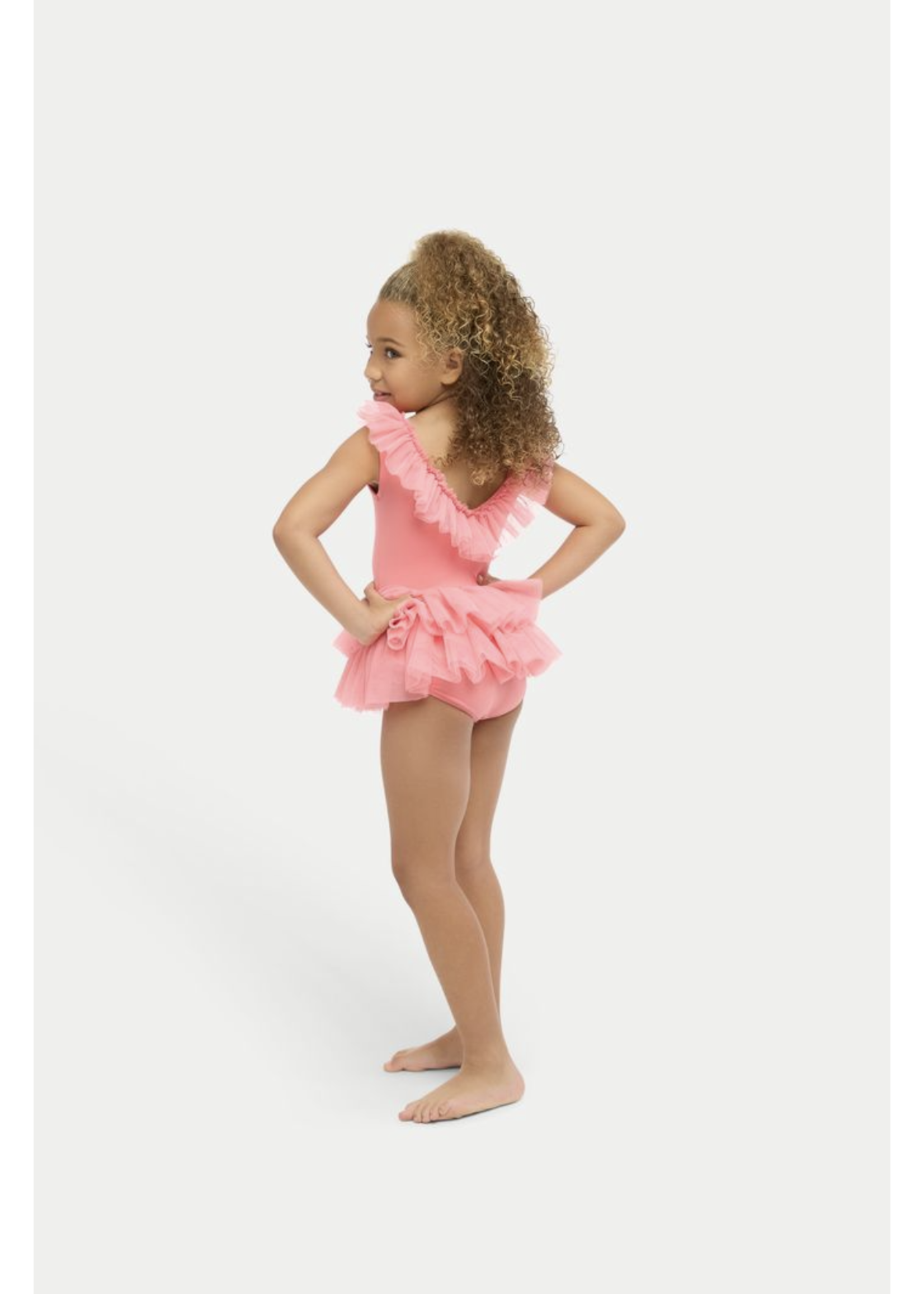 ROXIE RC240509 WHITNEY RUFFLE TULLE TRIMMED SKIRTED LEOTARD
