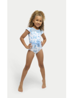 ROXIE RC240204 JEMMA PRINTED CAP SLEEVE BELTED BOW LEOTARD