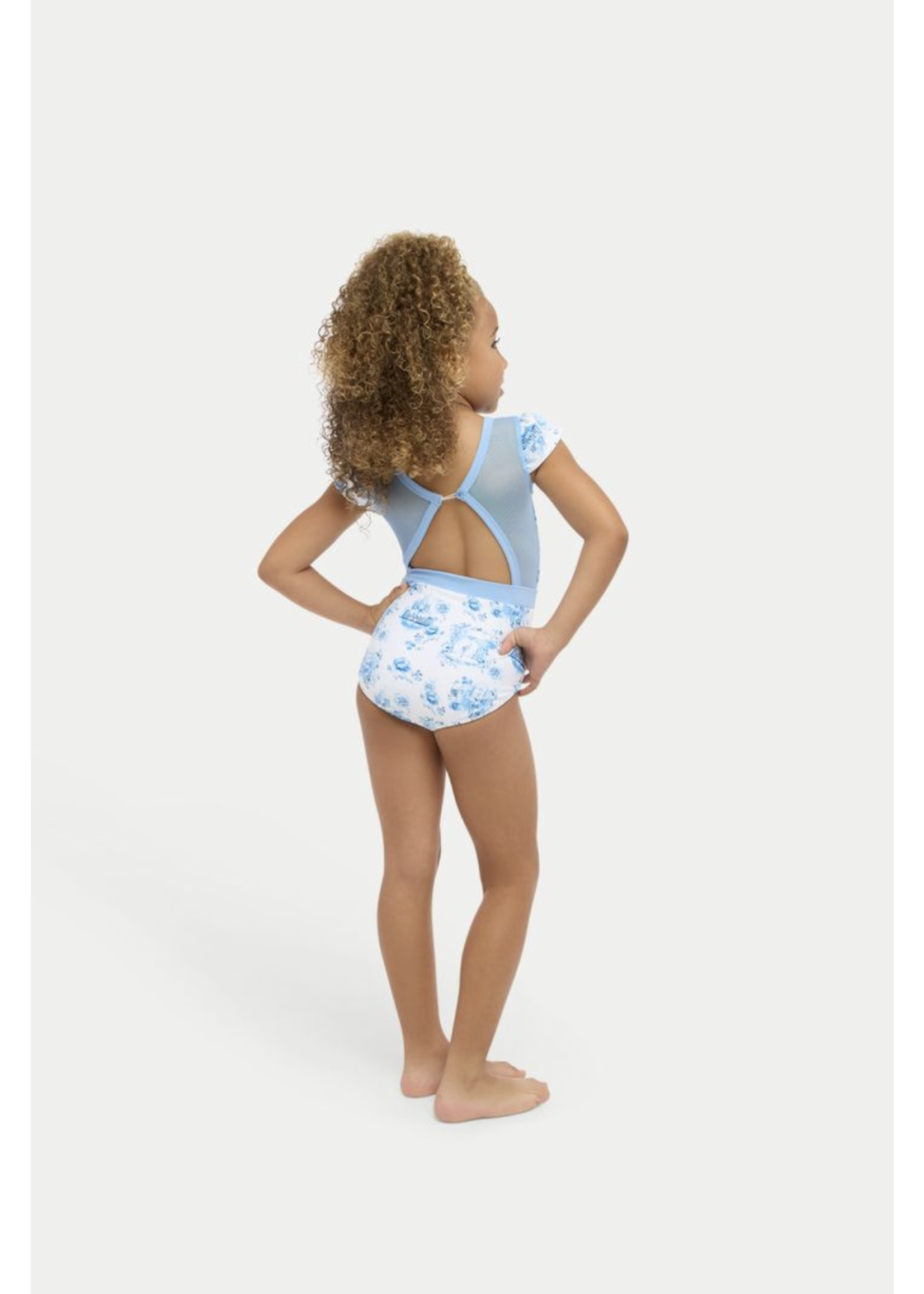 ROXIE RC240204 JEMMA PRINTED CAP SLEEVE BELTED BOW LEOTARD