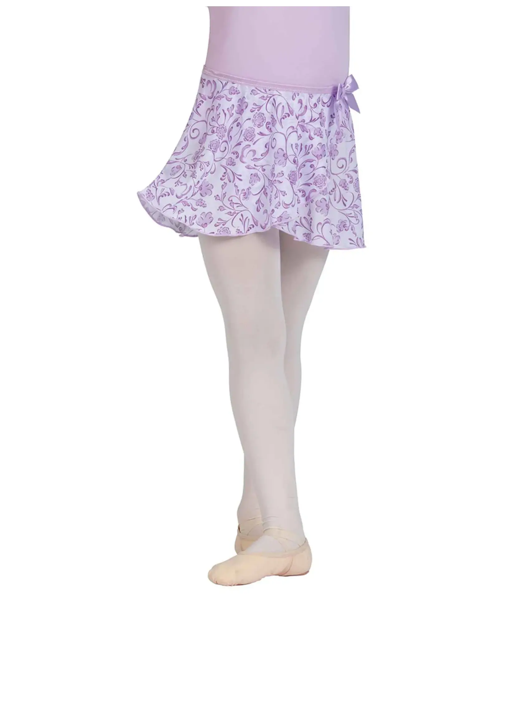 DANSHUZ 25403C ROSA FLORAL STEM MOCK WRAP SKIRT