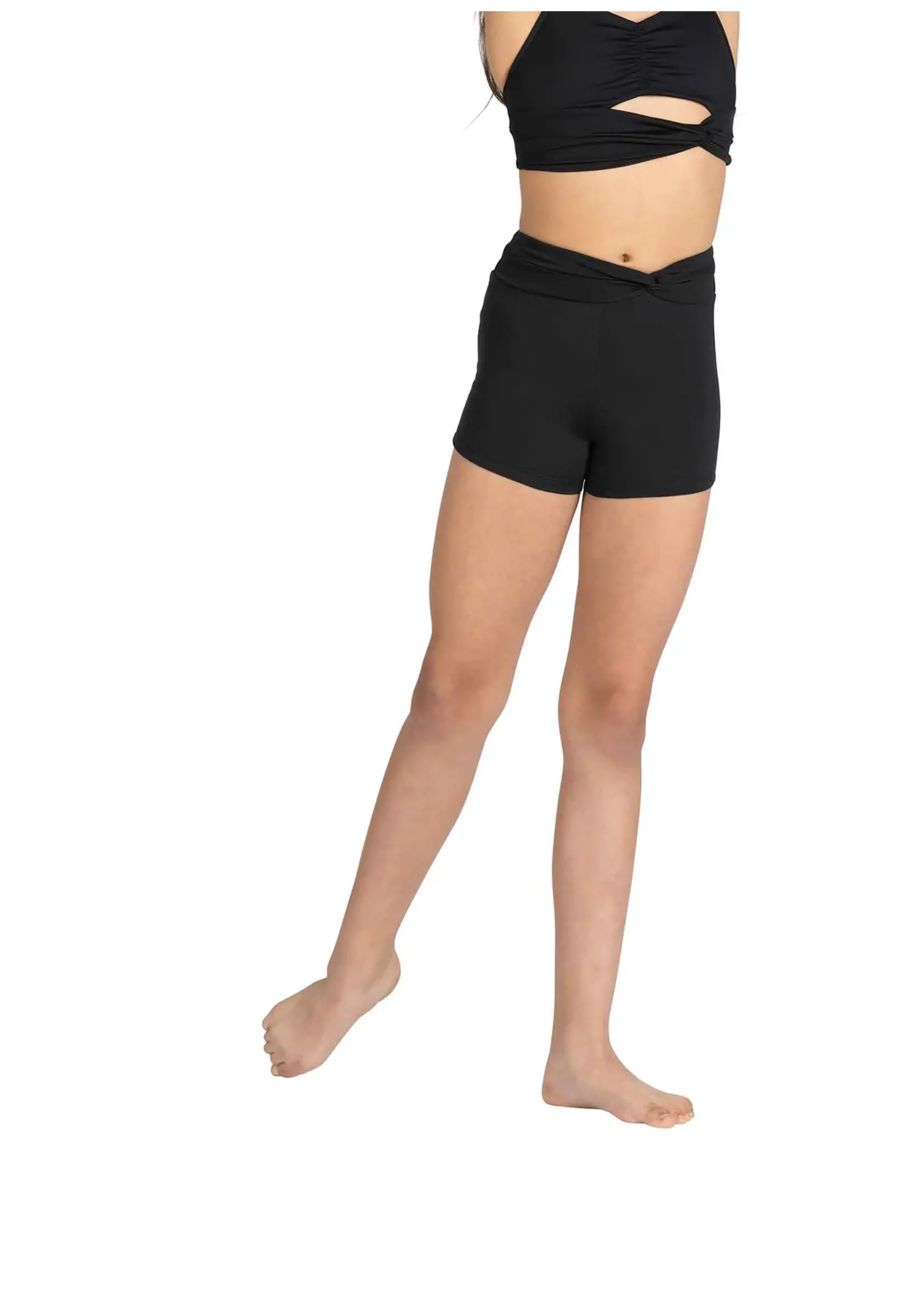 DANSHUZ 25400C TRU ASYMMETRICAL TWIST WAISTBAND BOY SHORT