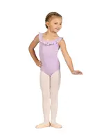 DANSHUZ 25108C BABE RUFFLE TRIMMED MESH BOW BACK TANK LEOTARD