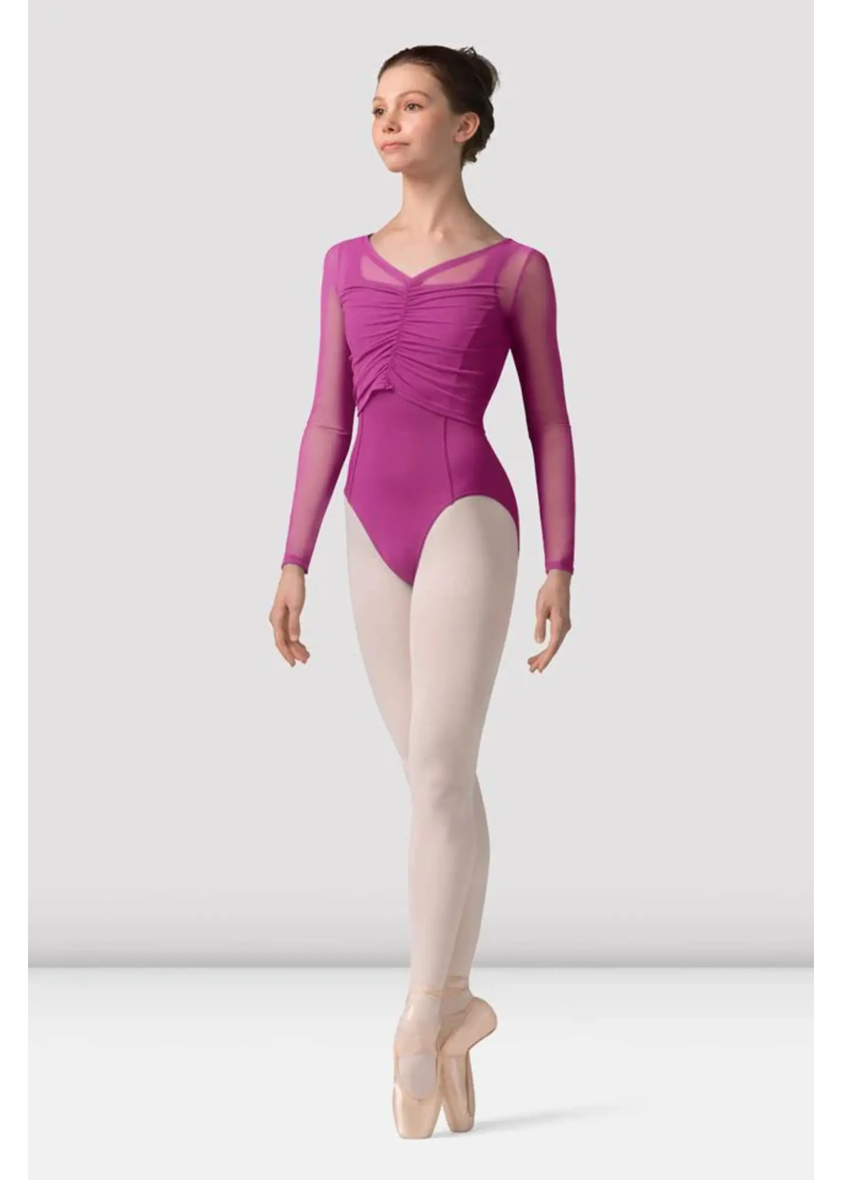 BLOCH & MIRELLA M30001L LONG SLEEVED GATHERED TOP