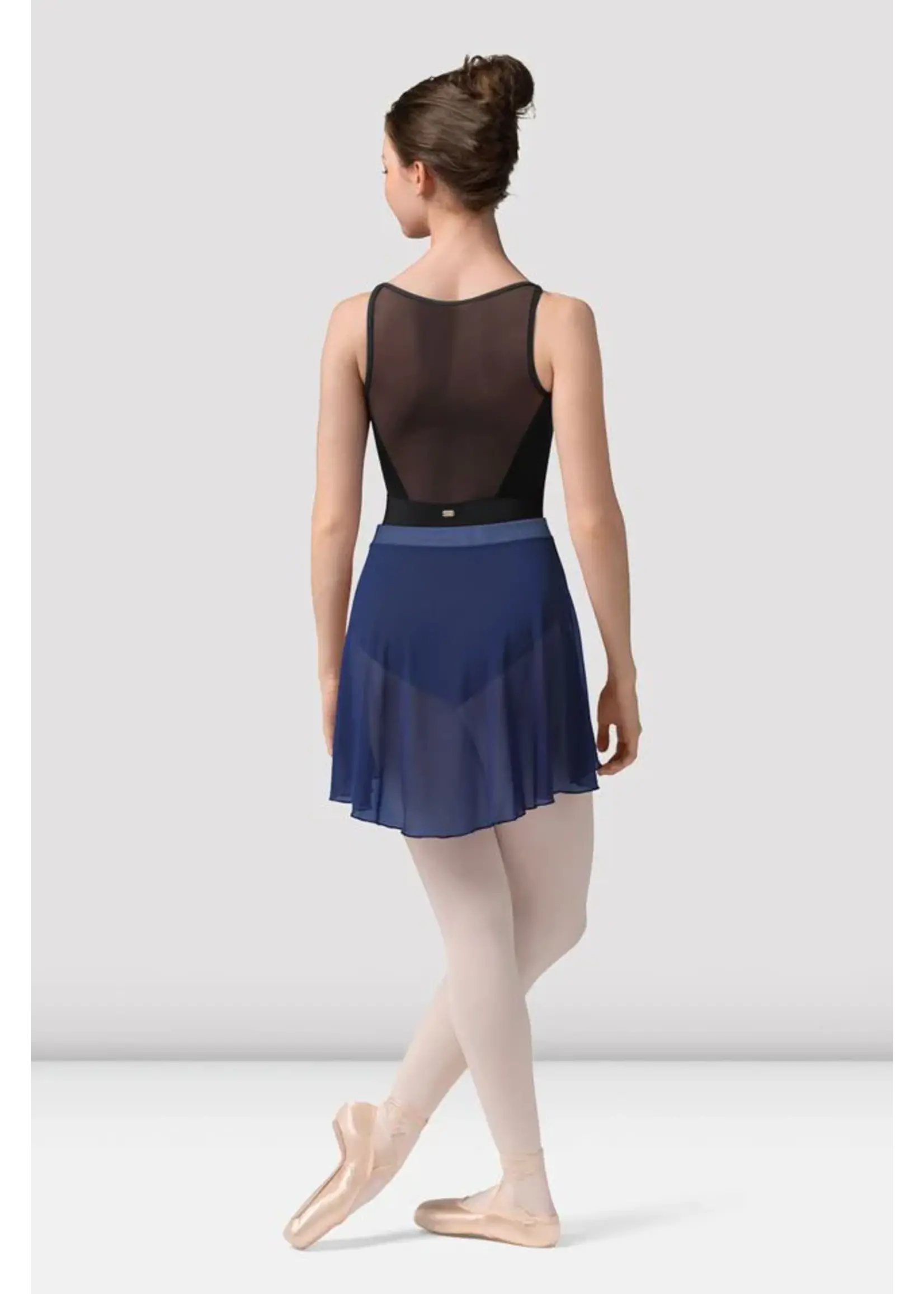 BLOCH & MIRELLA MS10001 MESH SKIRT WITH STRIPED ELASTICATED WAISTBAND